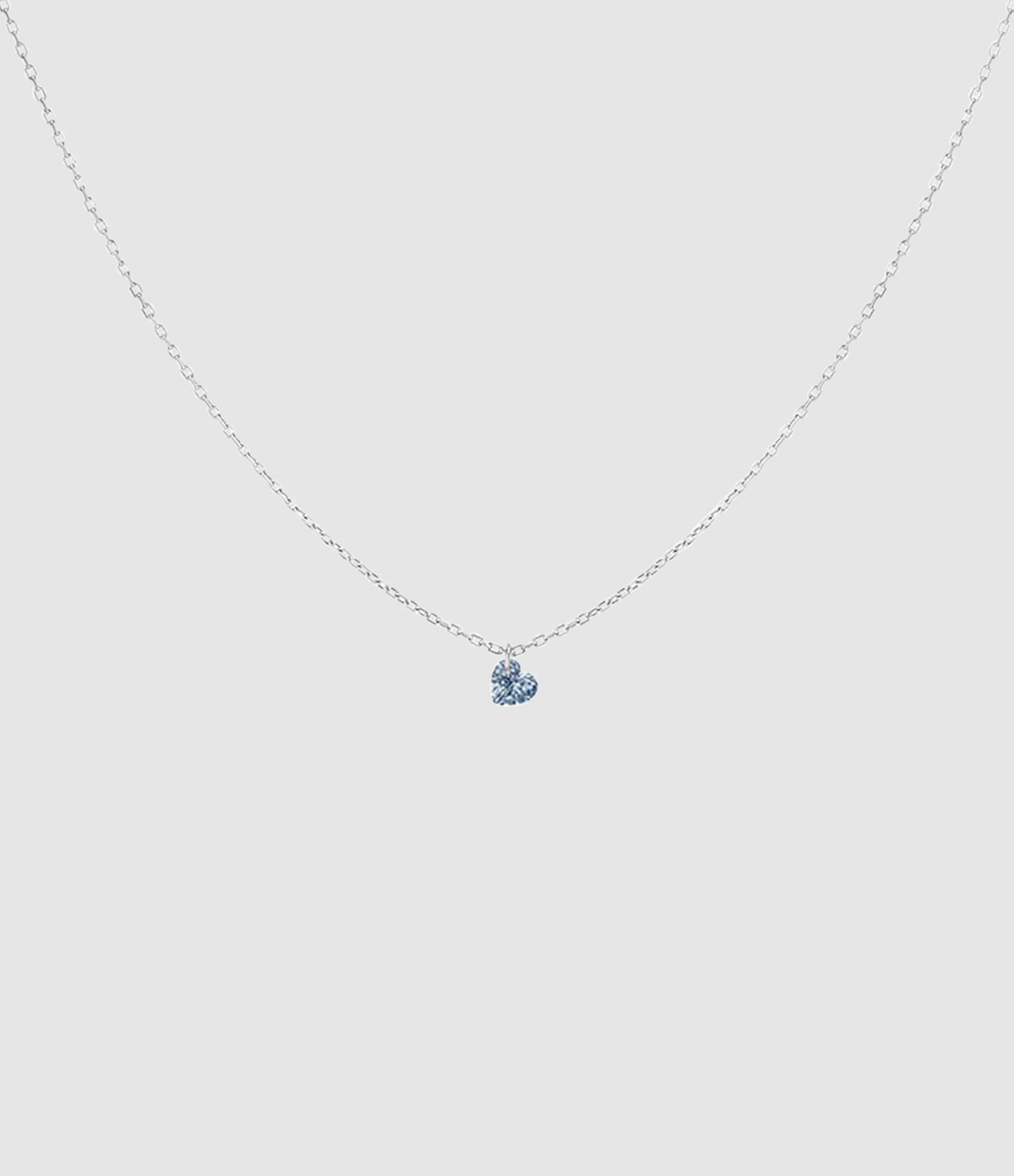 Collier Coeur 360° Diamant 0.30 Or Blanc