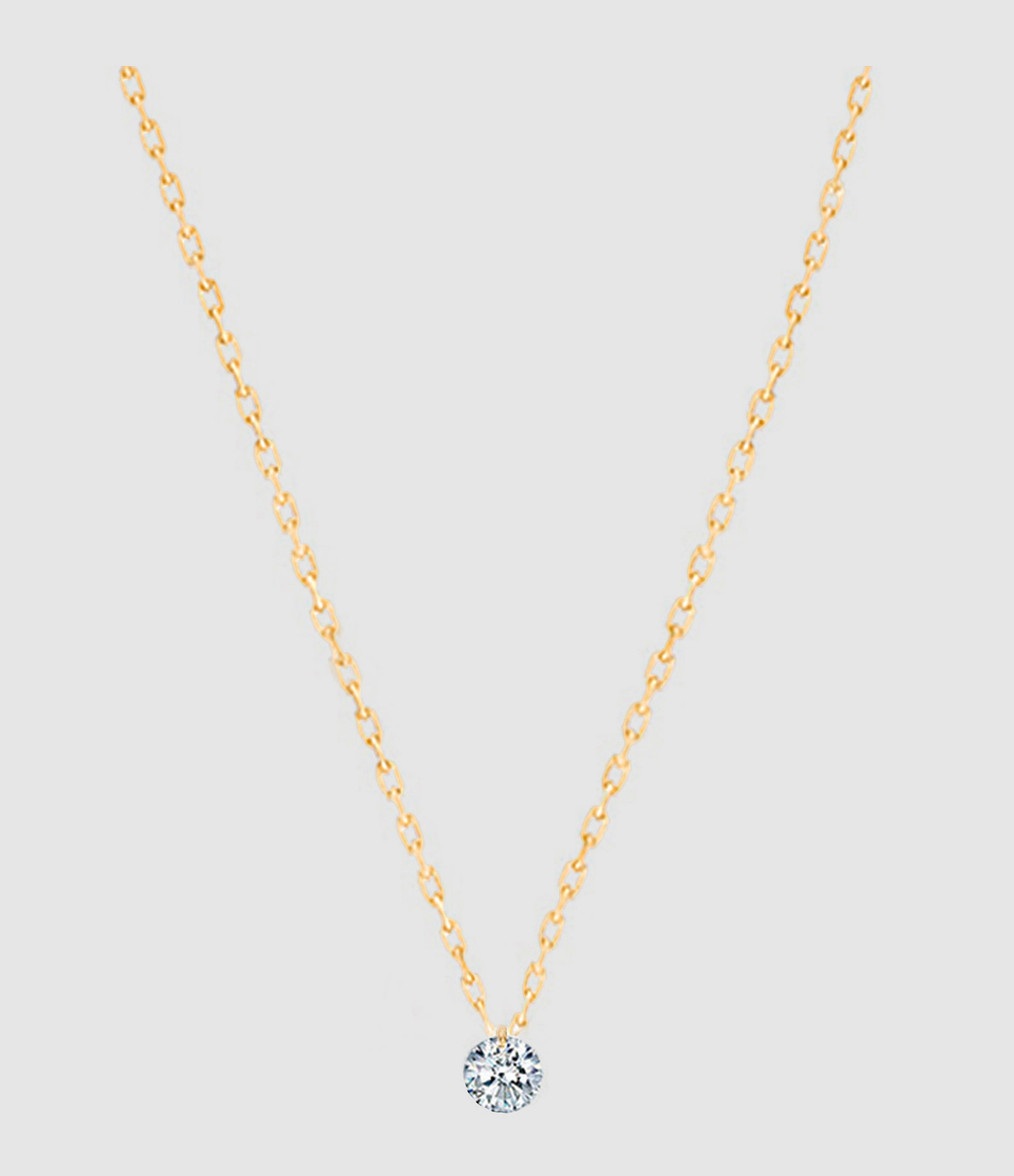 Collier 360° Diamant Brillant 0,07 Or Jaune