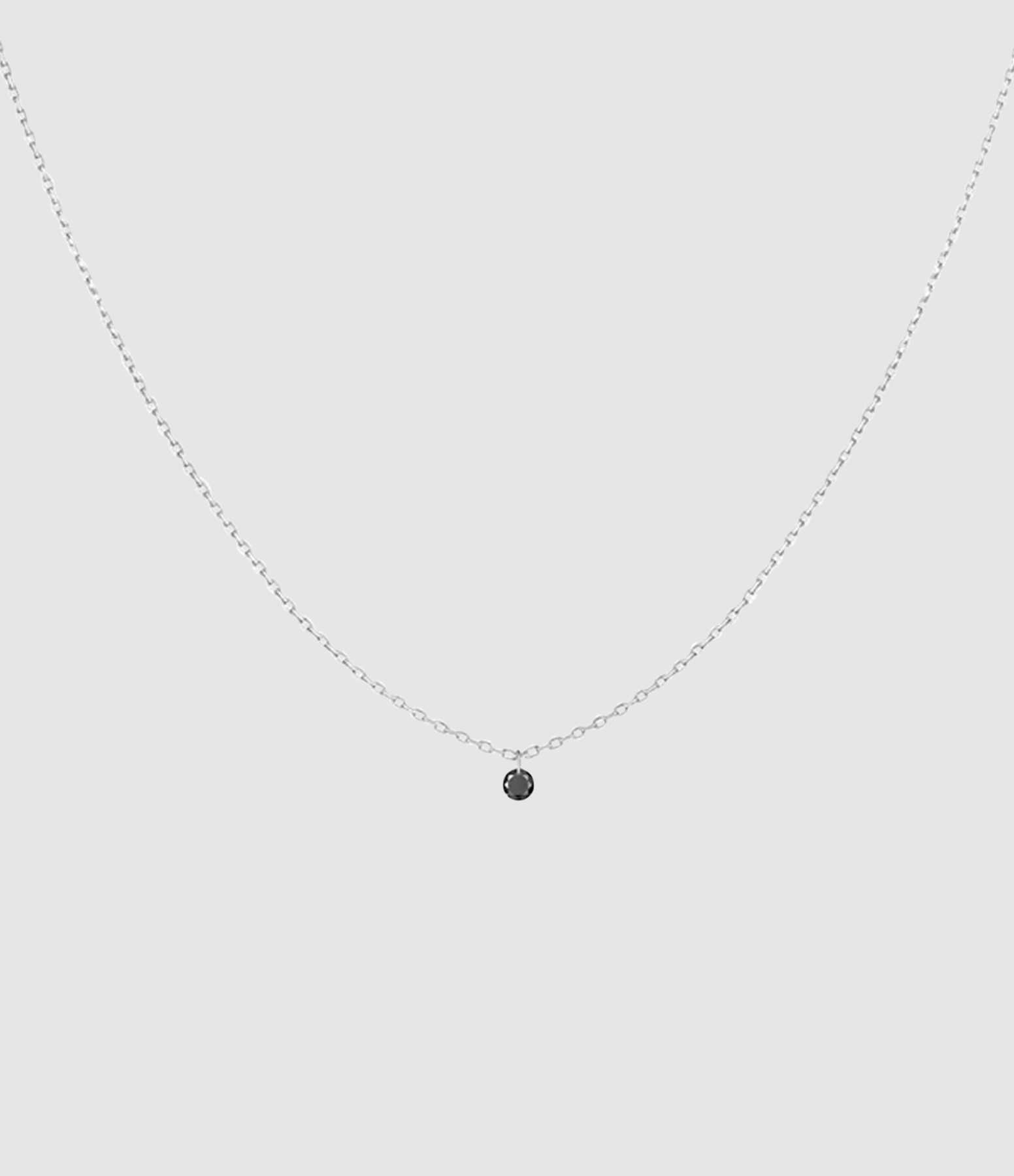 Collier Black 360° Diamant Noir 0.20 Or Blanc