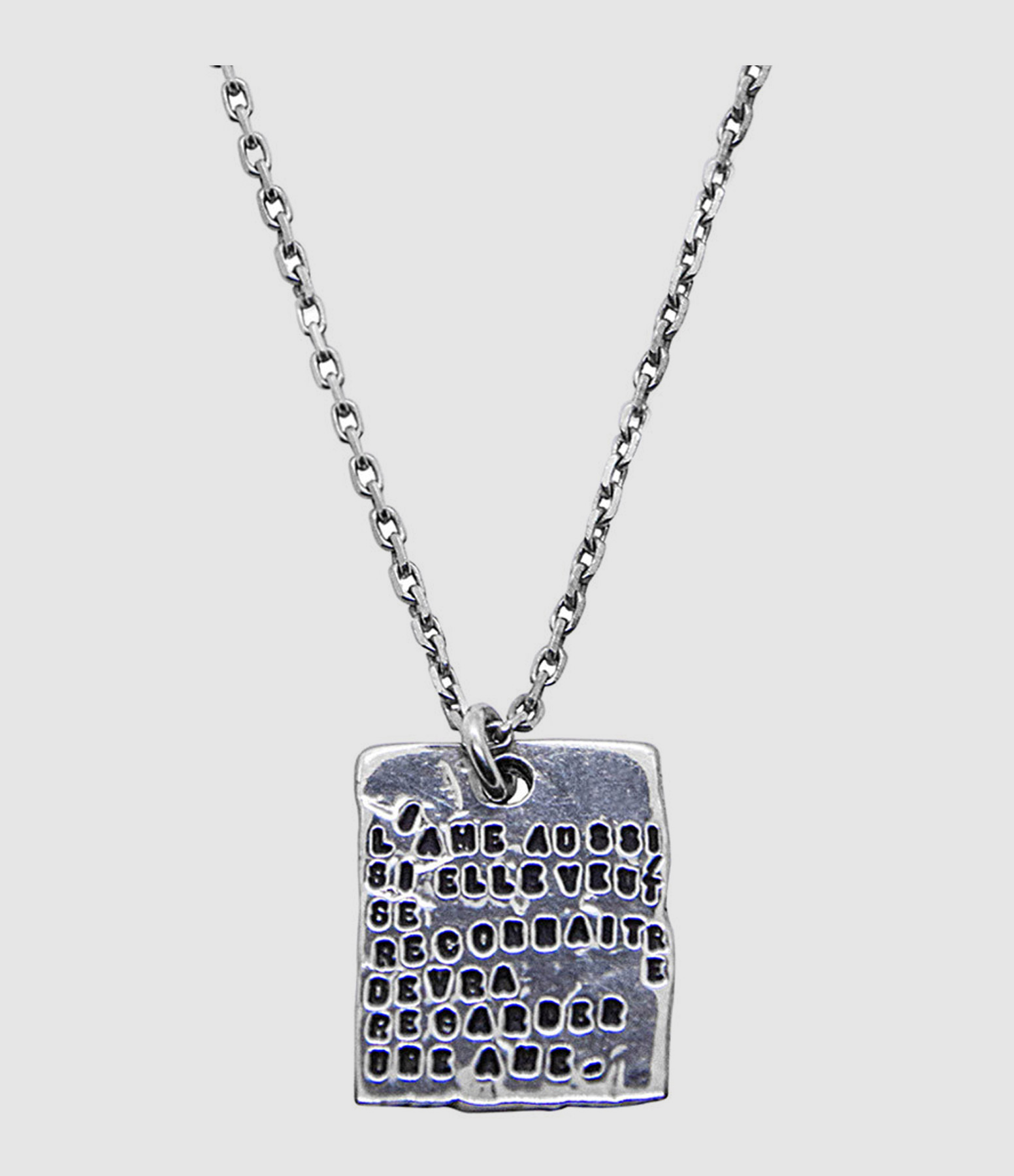 Collier Reflet Plaque Argent