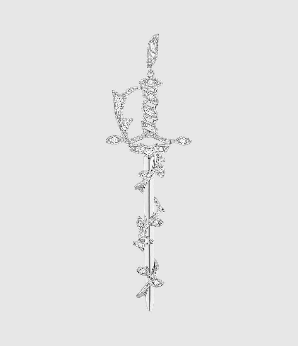 Pendentif Roméo et Juliette Or Diamants