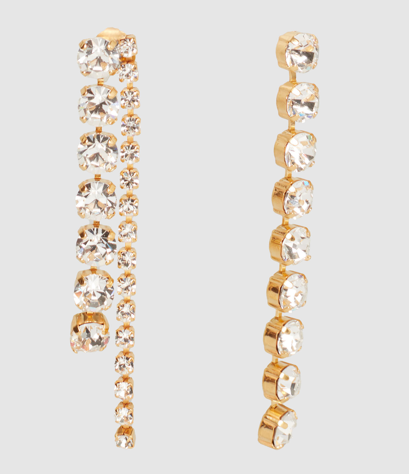 Boucles d'oreilles Alma Asymétrique Doré