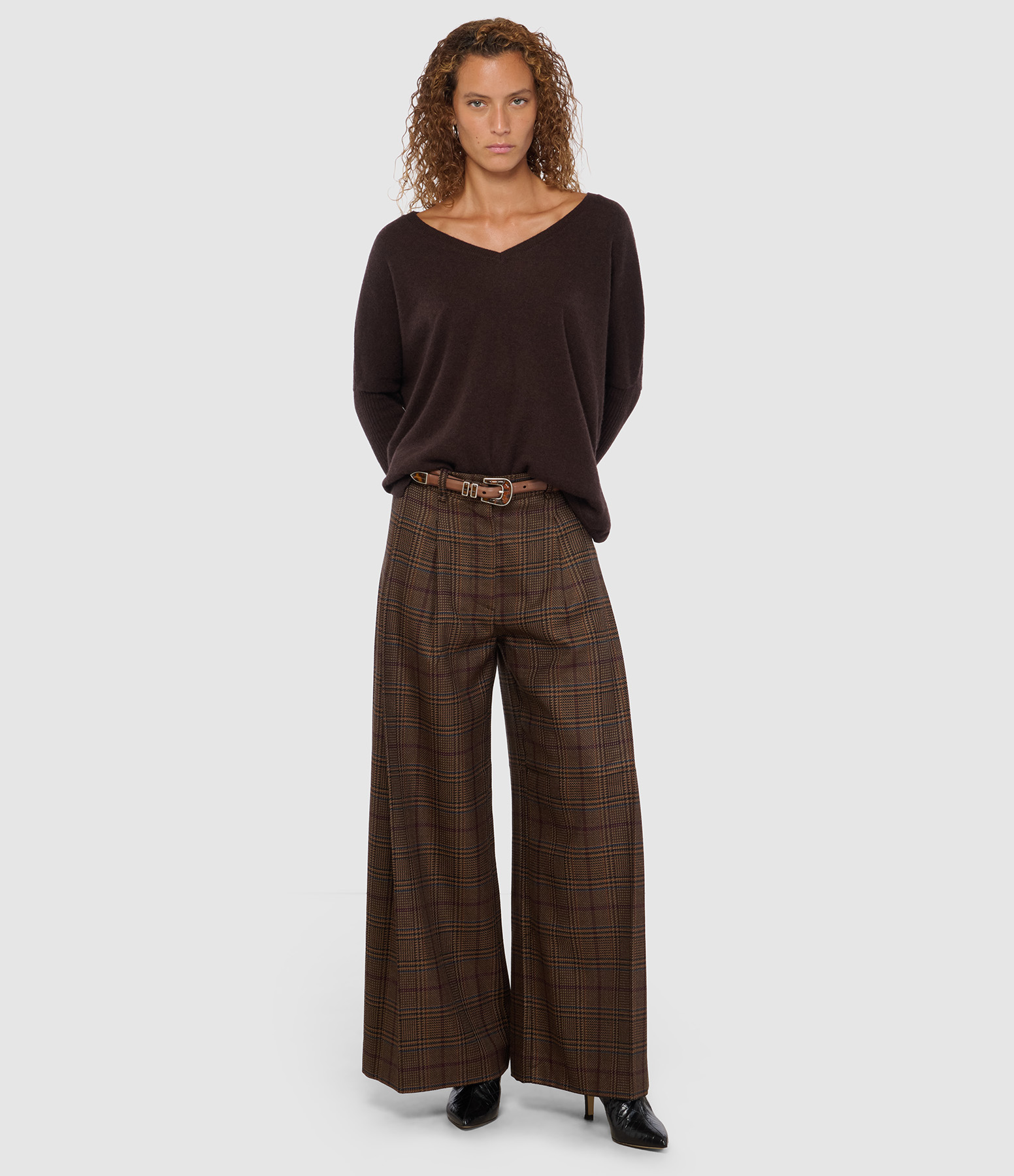 Pantalon New Milano In Twisted Tartan Wine
