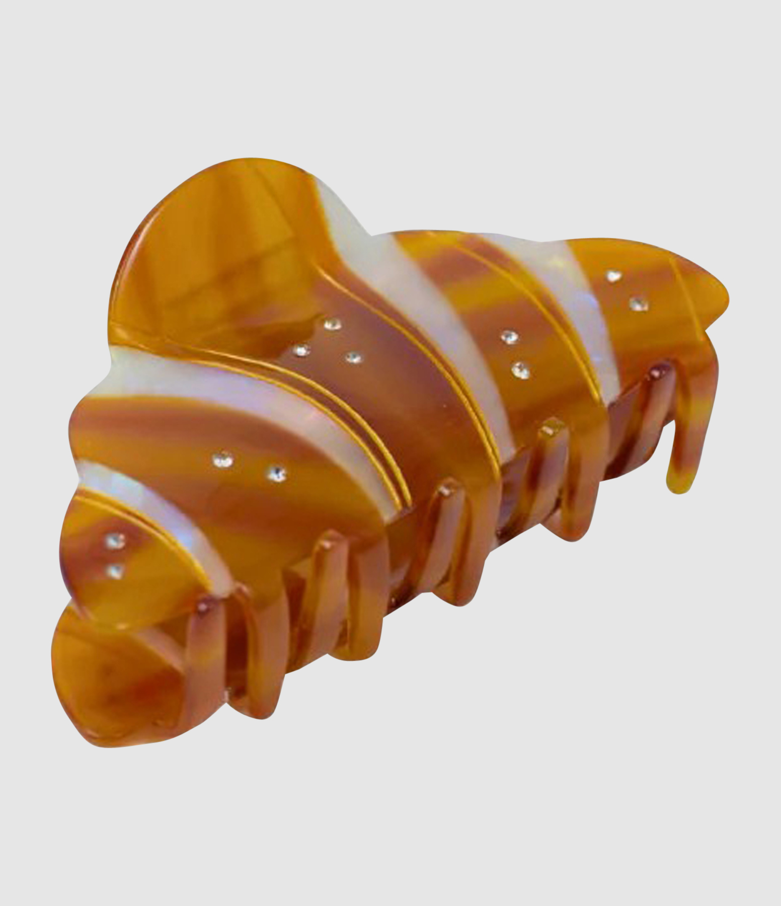 Pince Cheveux Croissant Acetate Brown