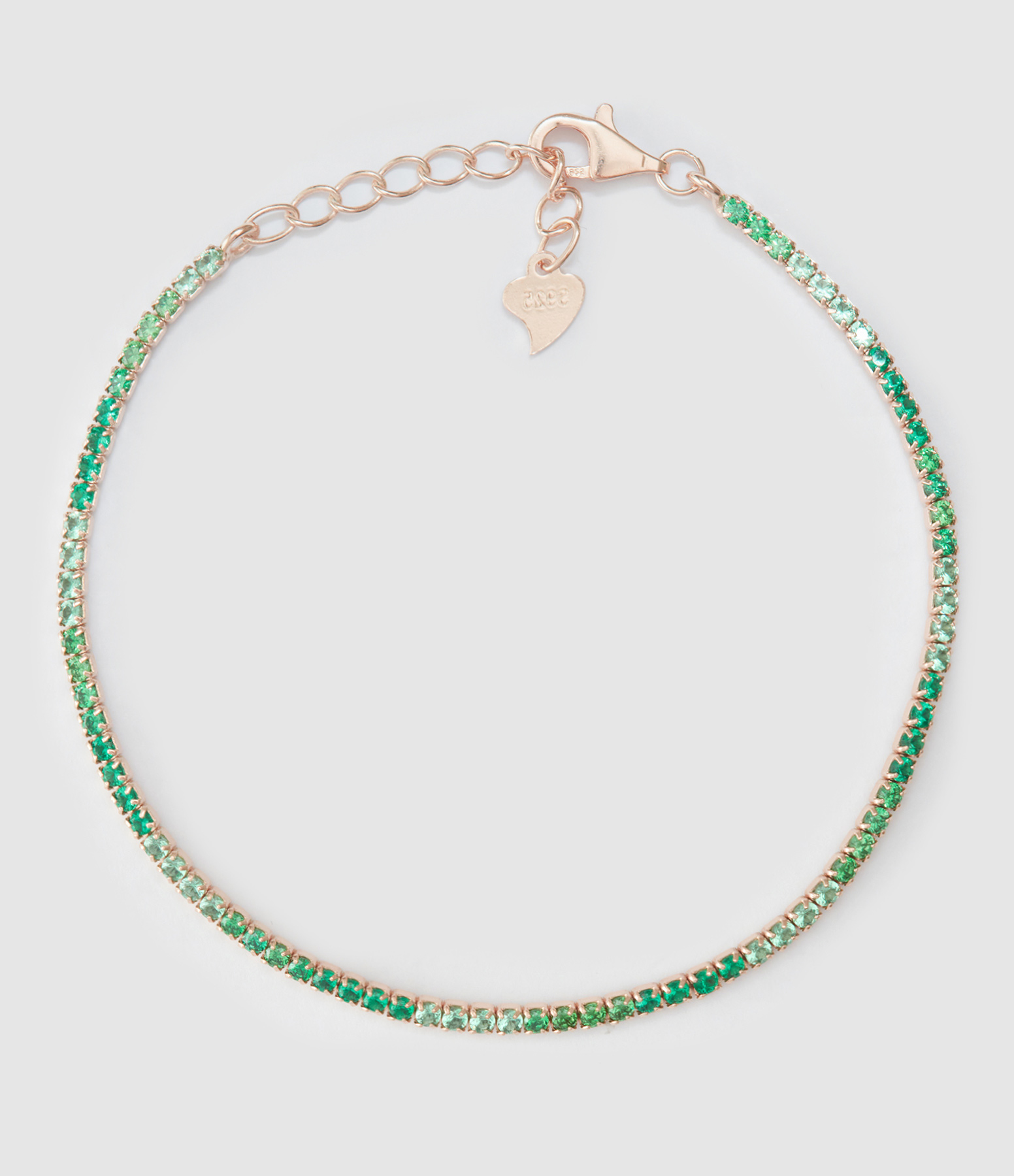 Bracelet Mana Argent Rosé Vert