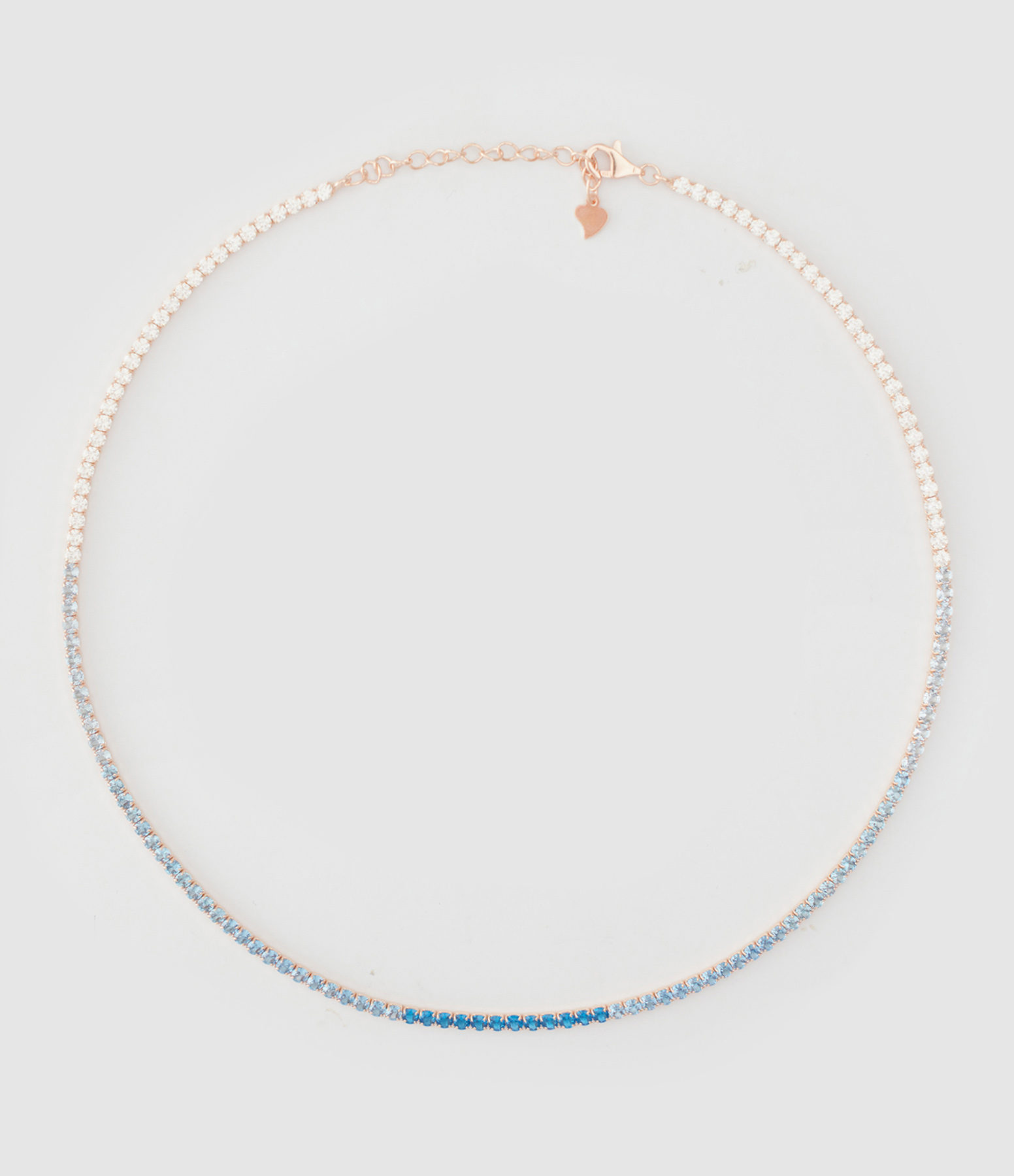 Collier Paradise Argent Rosé Bleu