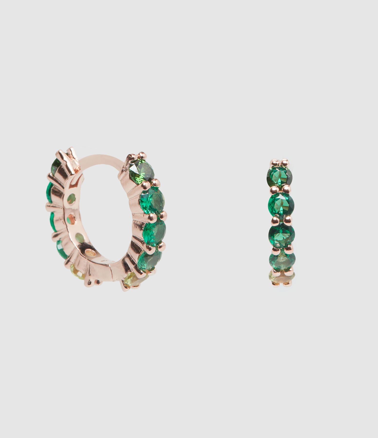 Créoles Palms Argent Rosé Vert
