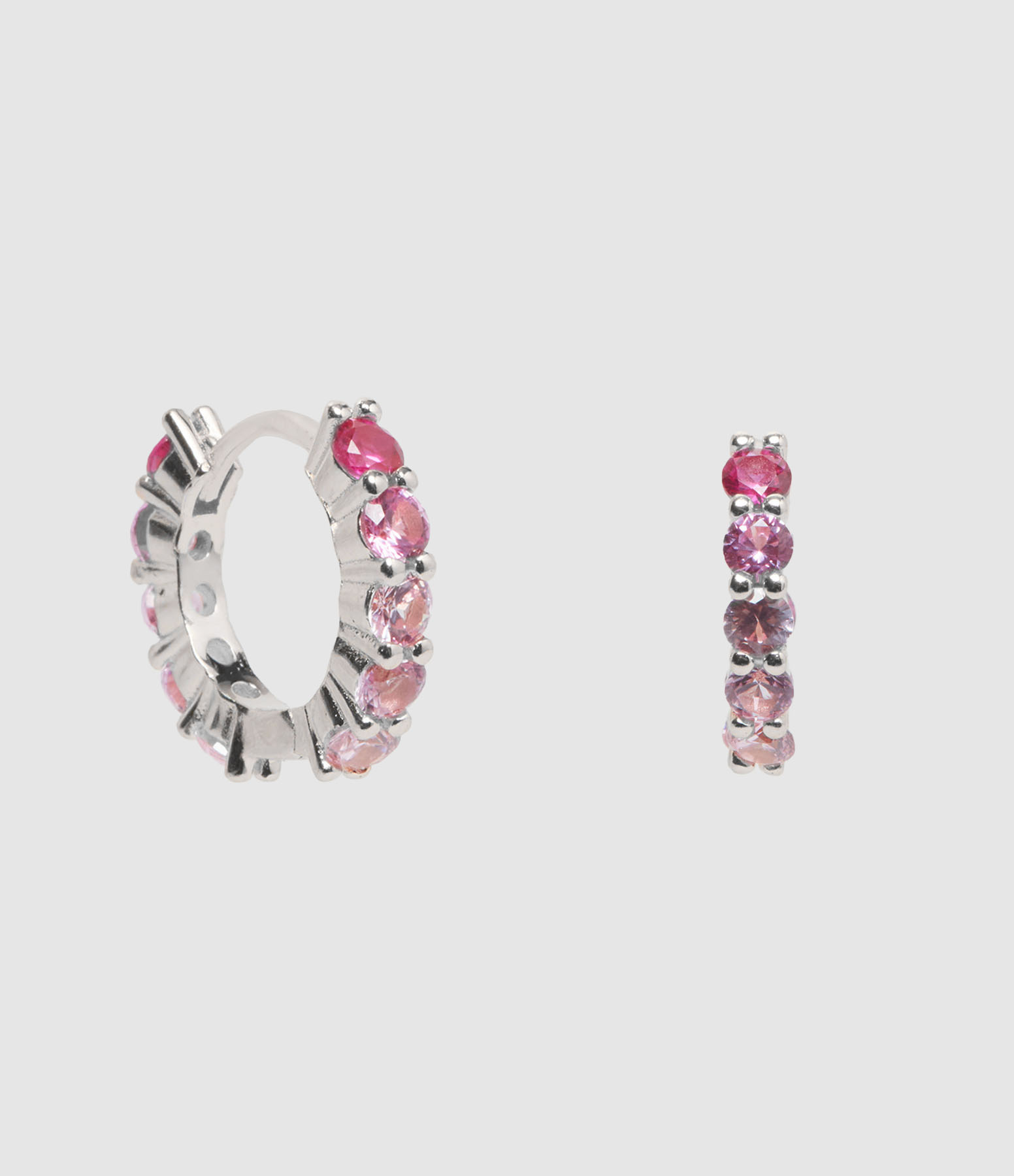 Créoles Summer Love Argent Rose