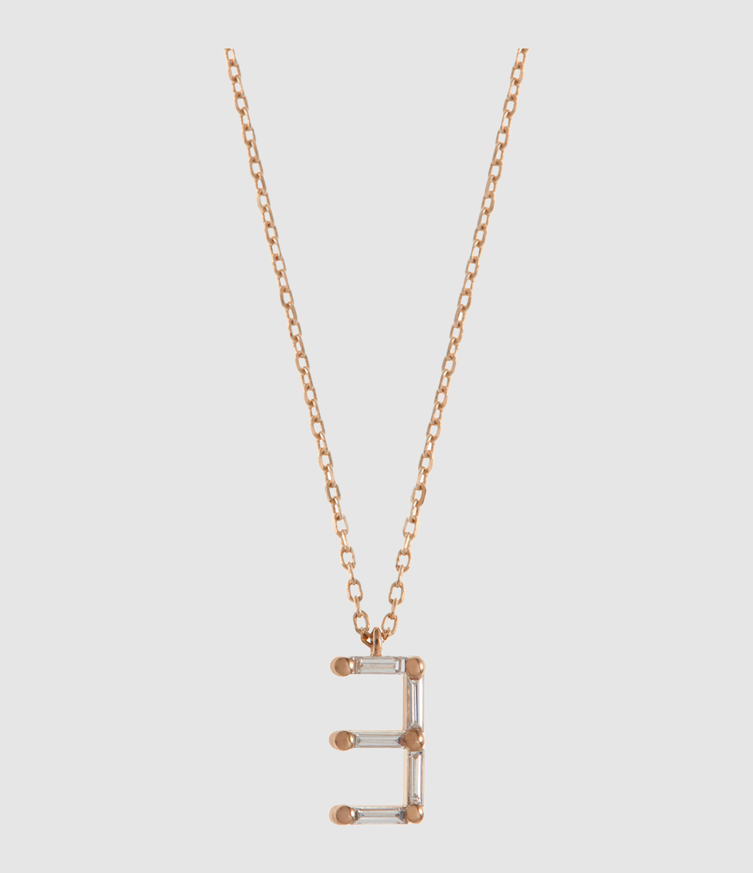 Collier Numéro 3 Or Rose Diamants