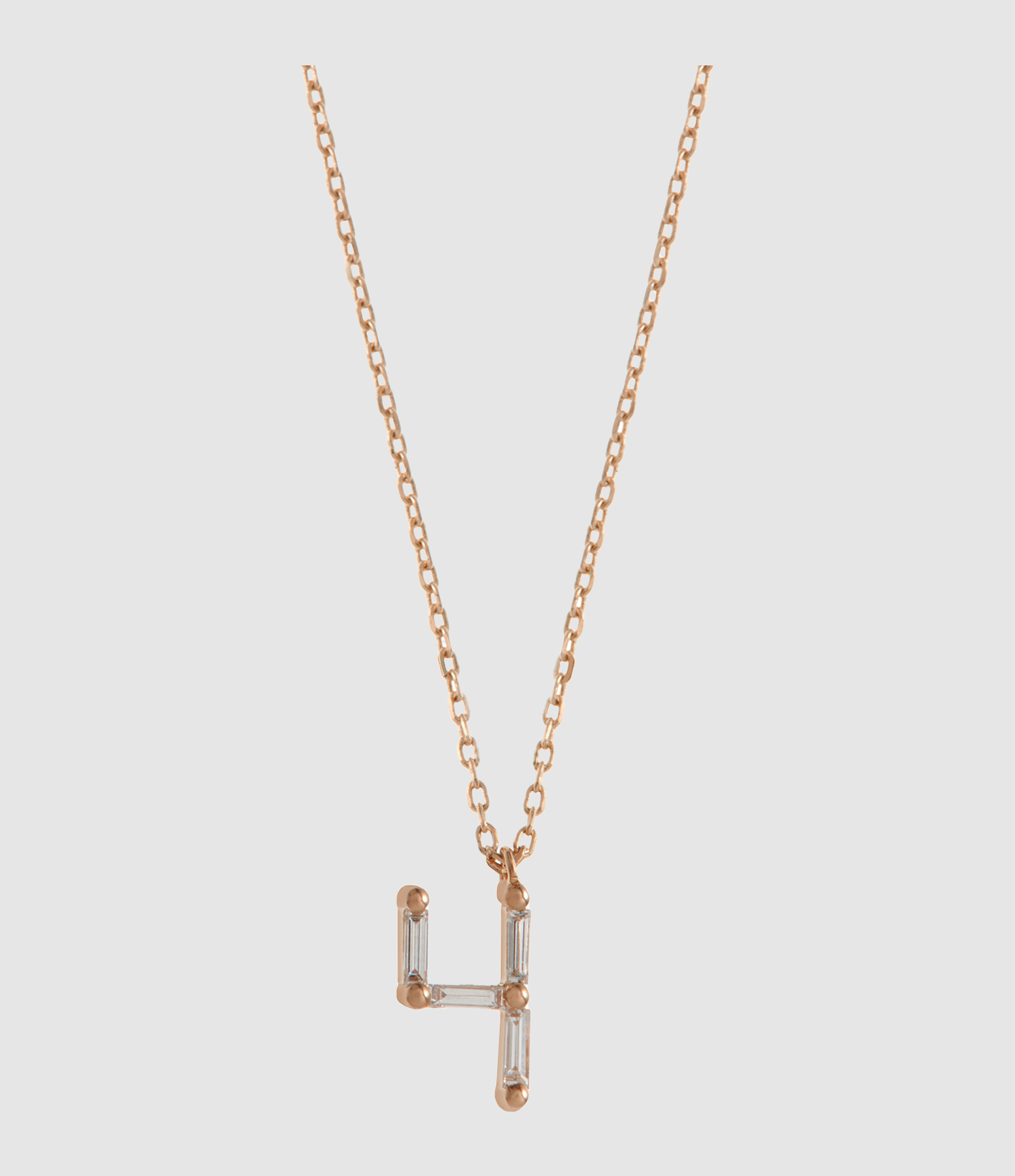 Collier Numéro 4 Or Rose Diamants