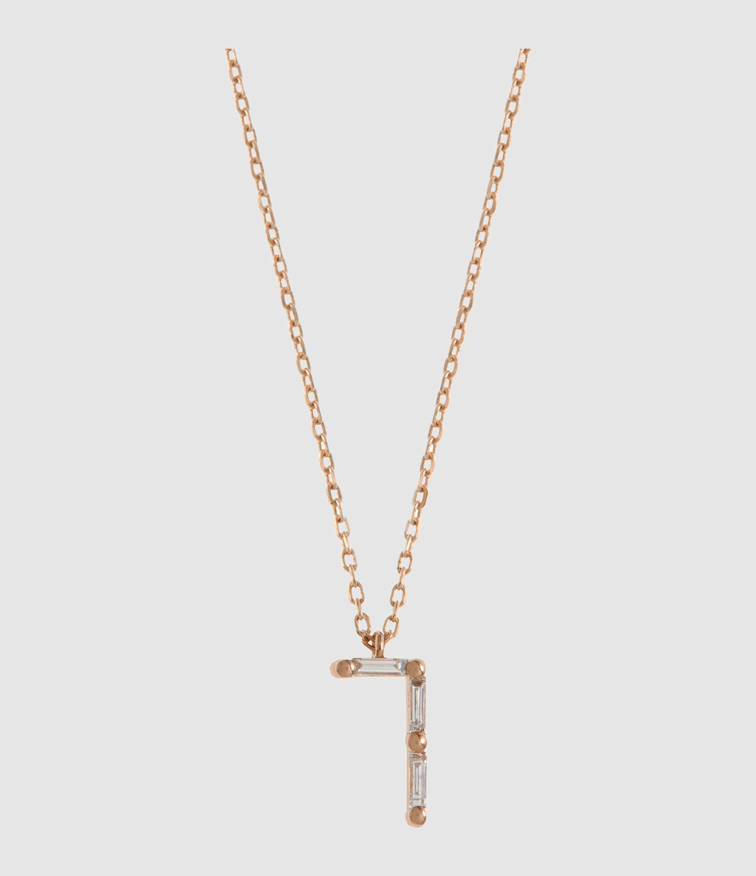 Collier Numéro 7 Or Rose Diamants