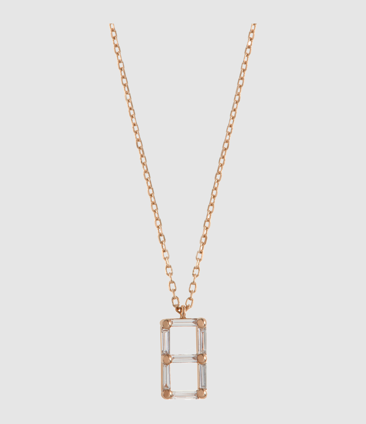Collier Numéro 8 Or Rose Diamants