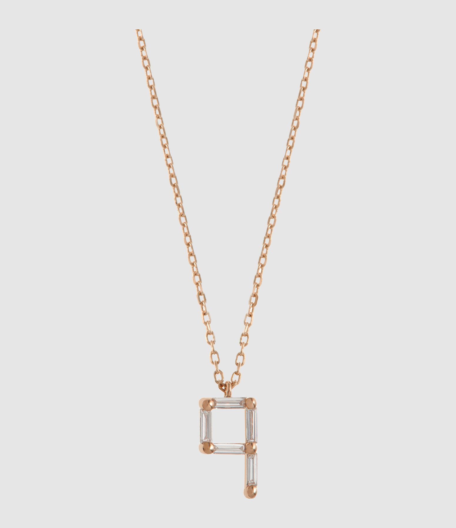 Collier Numéro 9 Or Rose Diamants