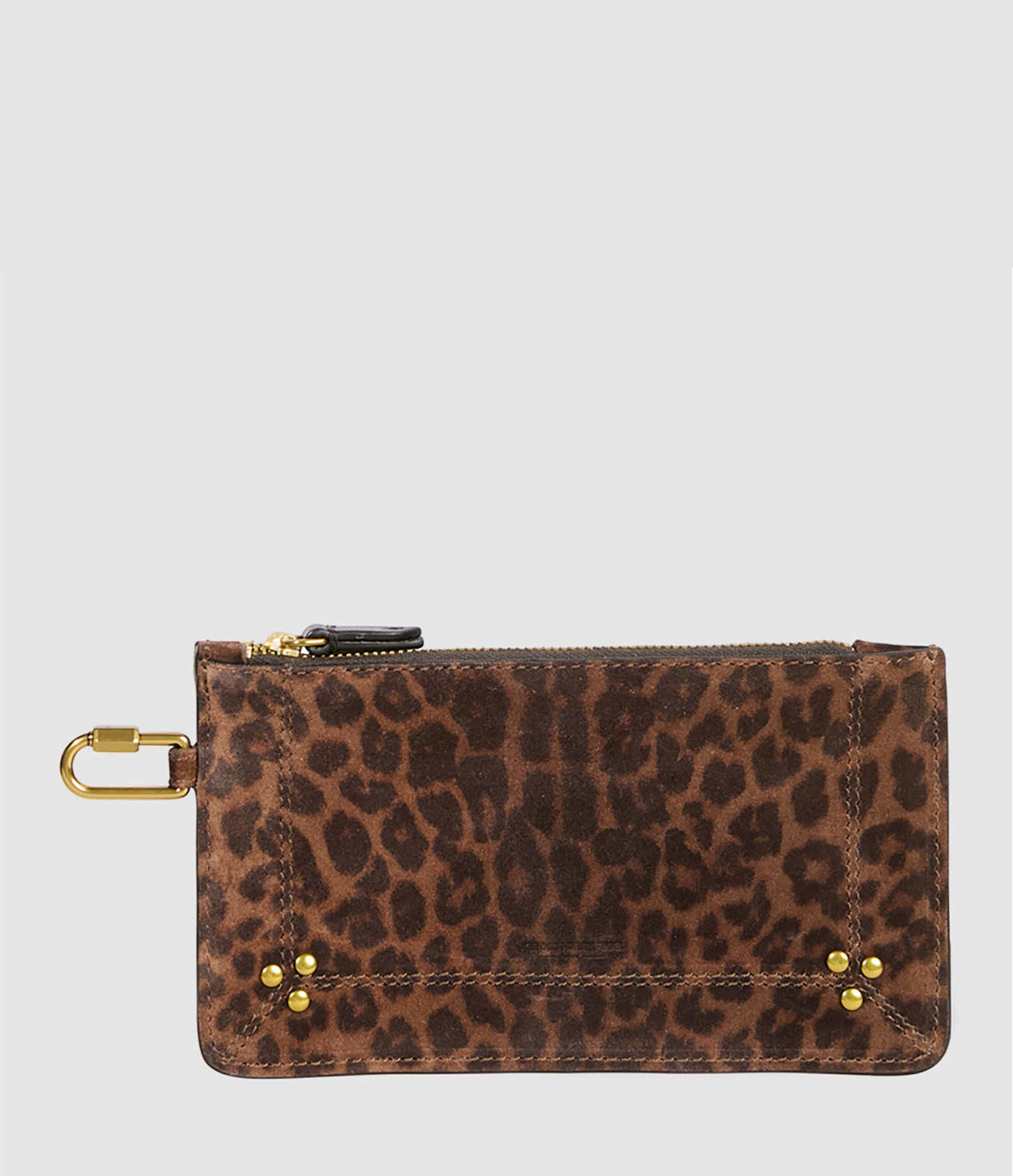 Pochette Popoche S Cuir Imprimé Léopard Naturel