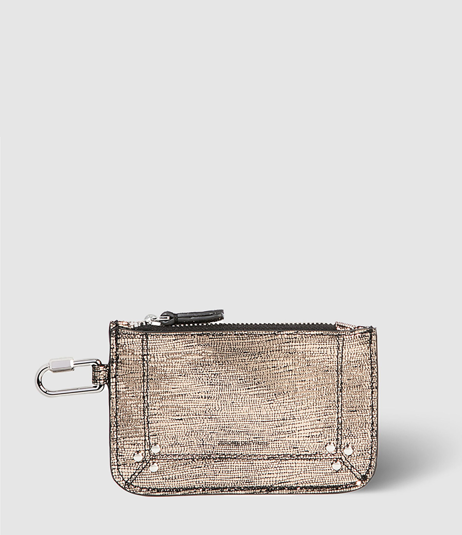 Porte-monnaie Popoche XS Cuir Lamé Champagne