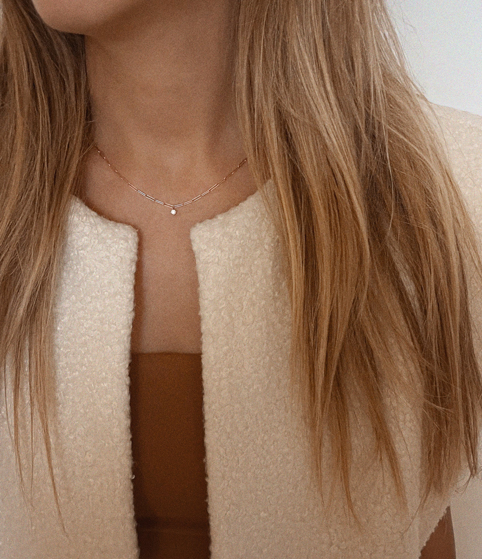 Collier Shaman Or Rose Diamant