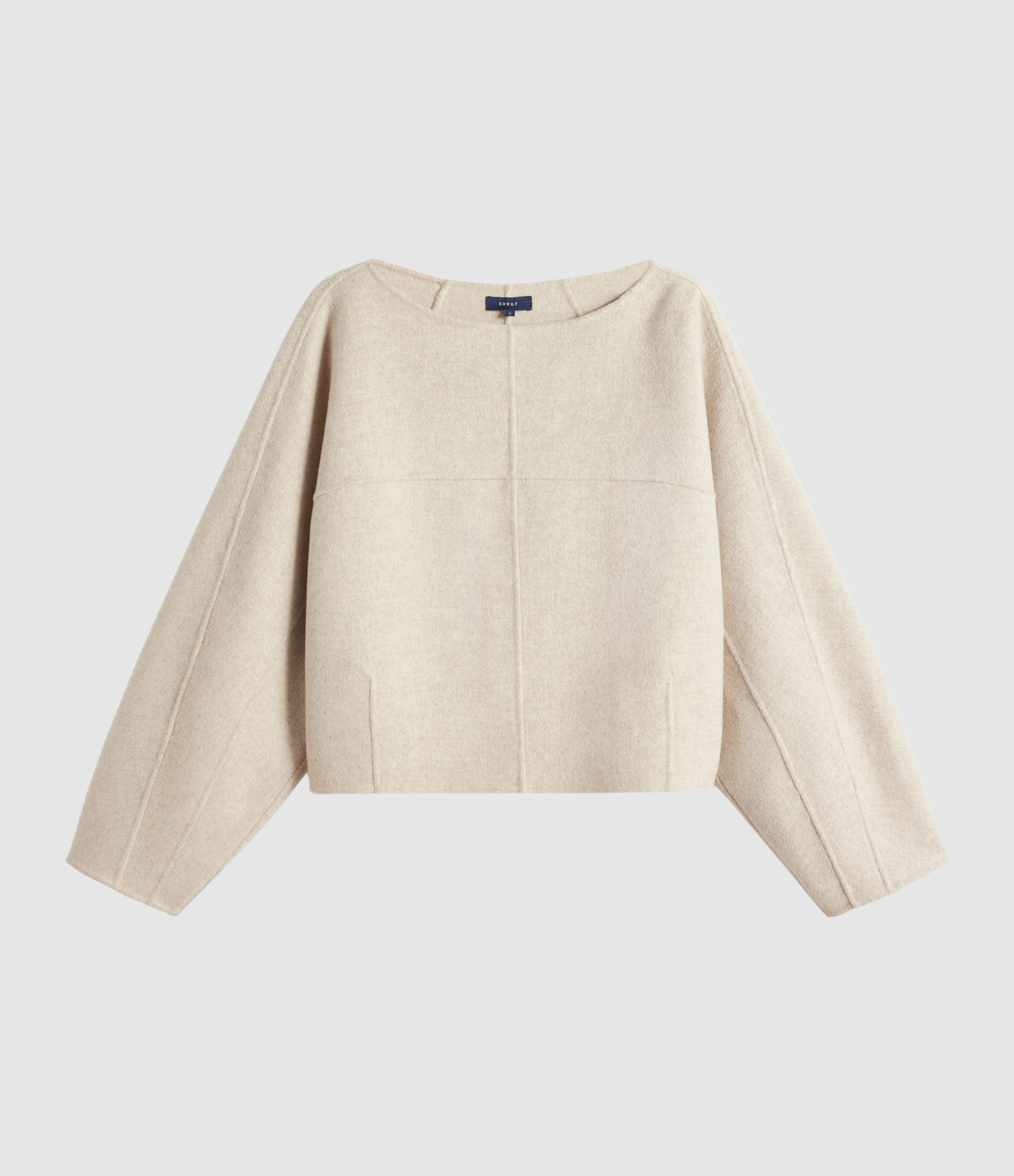Sweatshirt Hora Ecru Gris