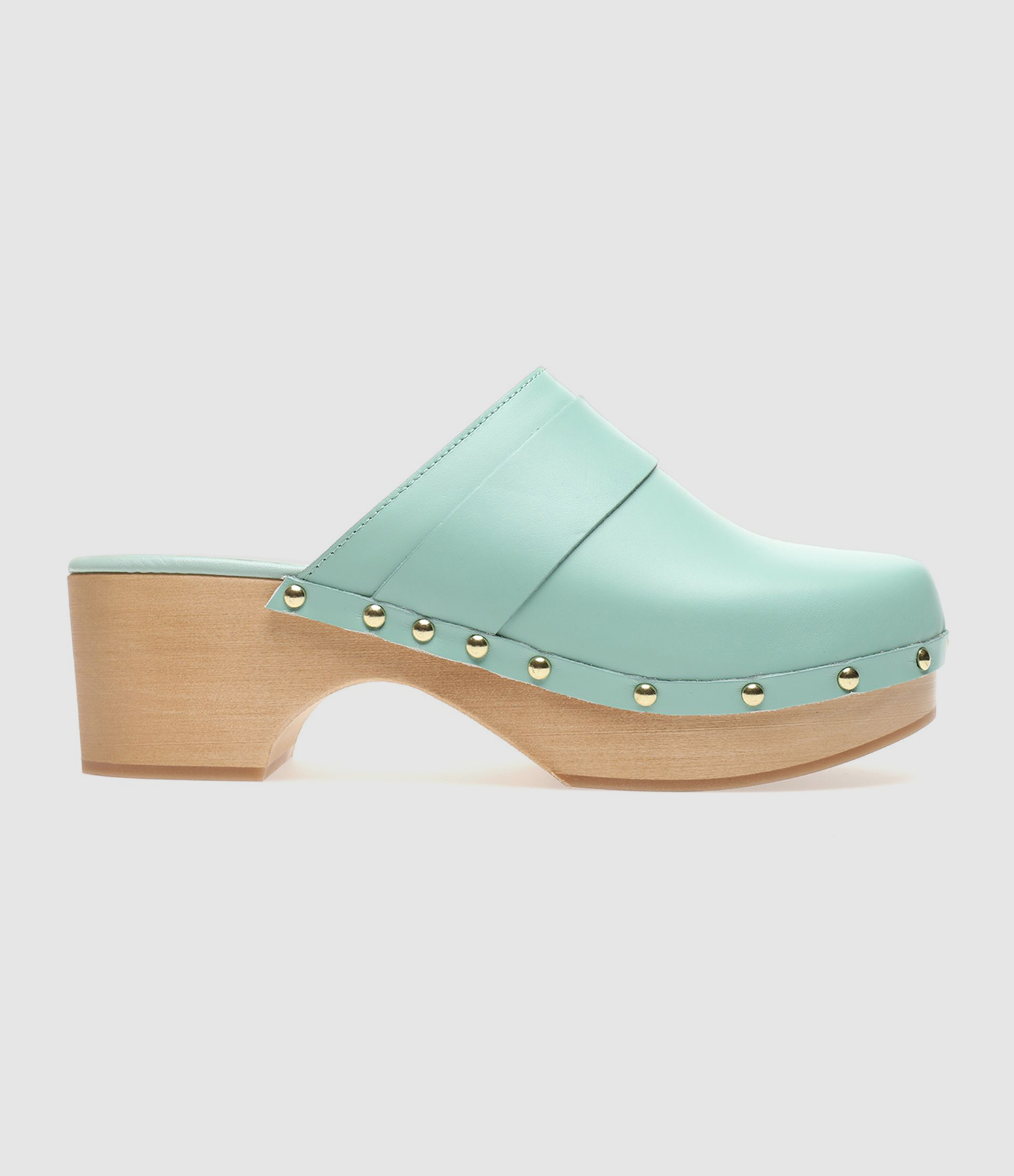 Sabots Bibi Cuir Turquoise