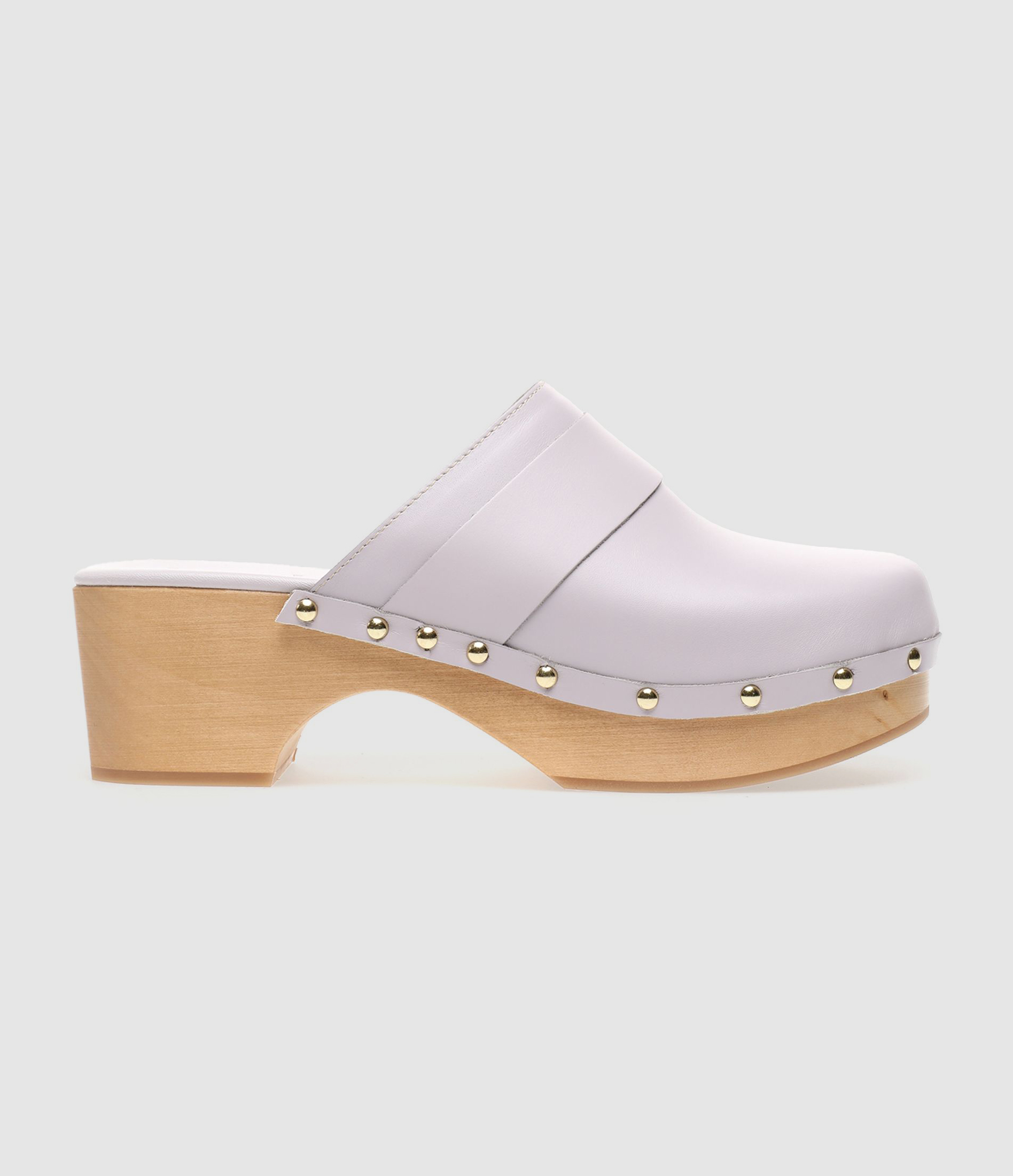 Sabots Bibi Cuir Lilas