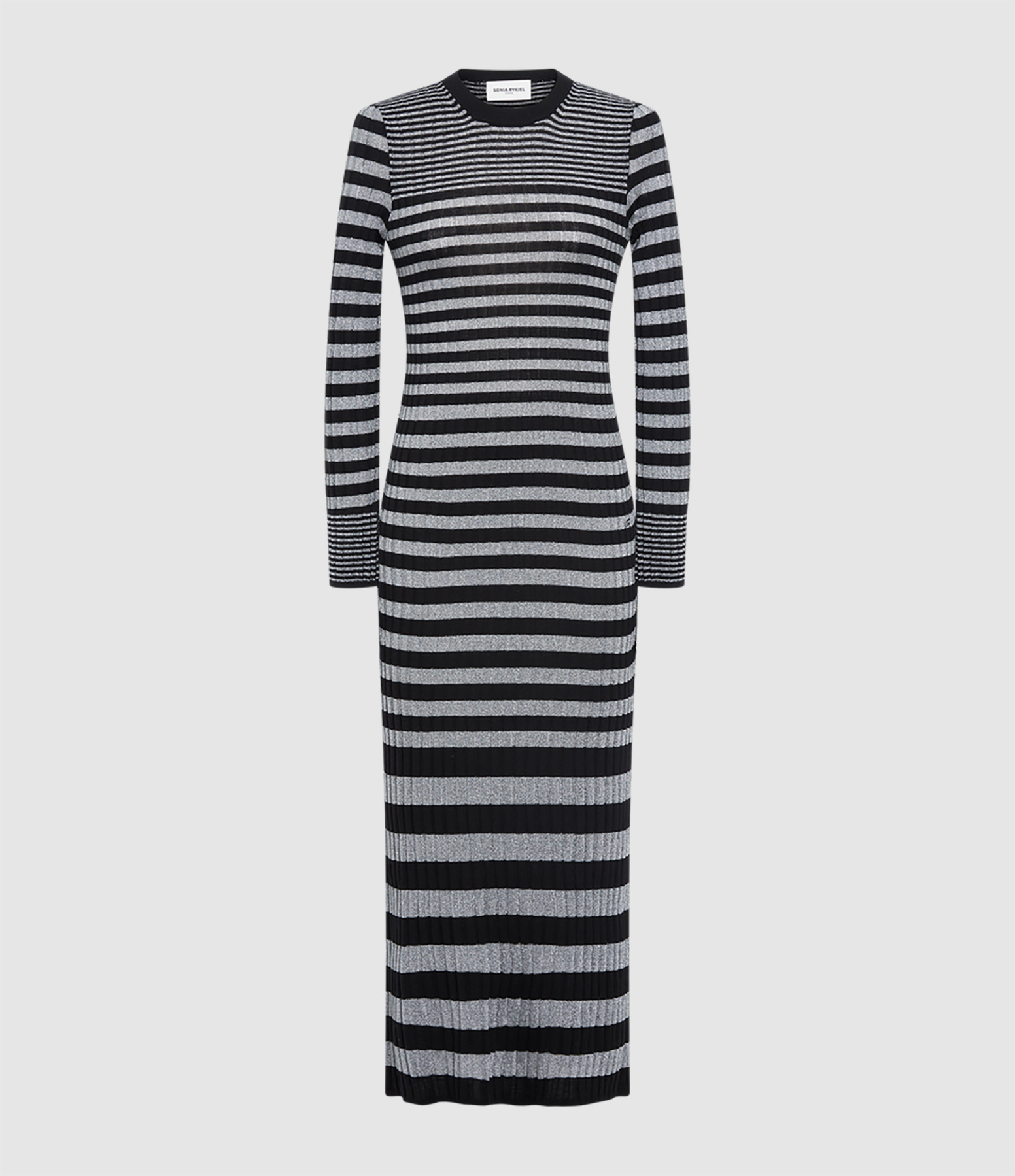 Robe Rayures Noir Argent