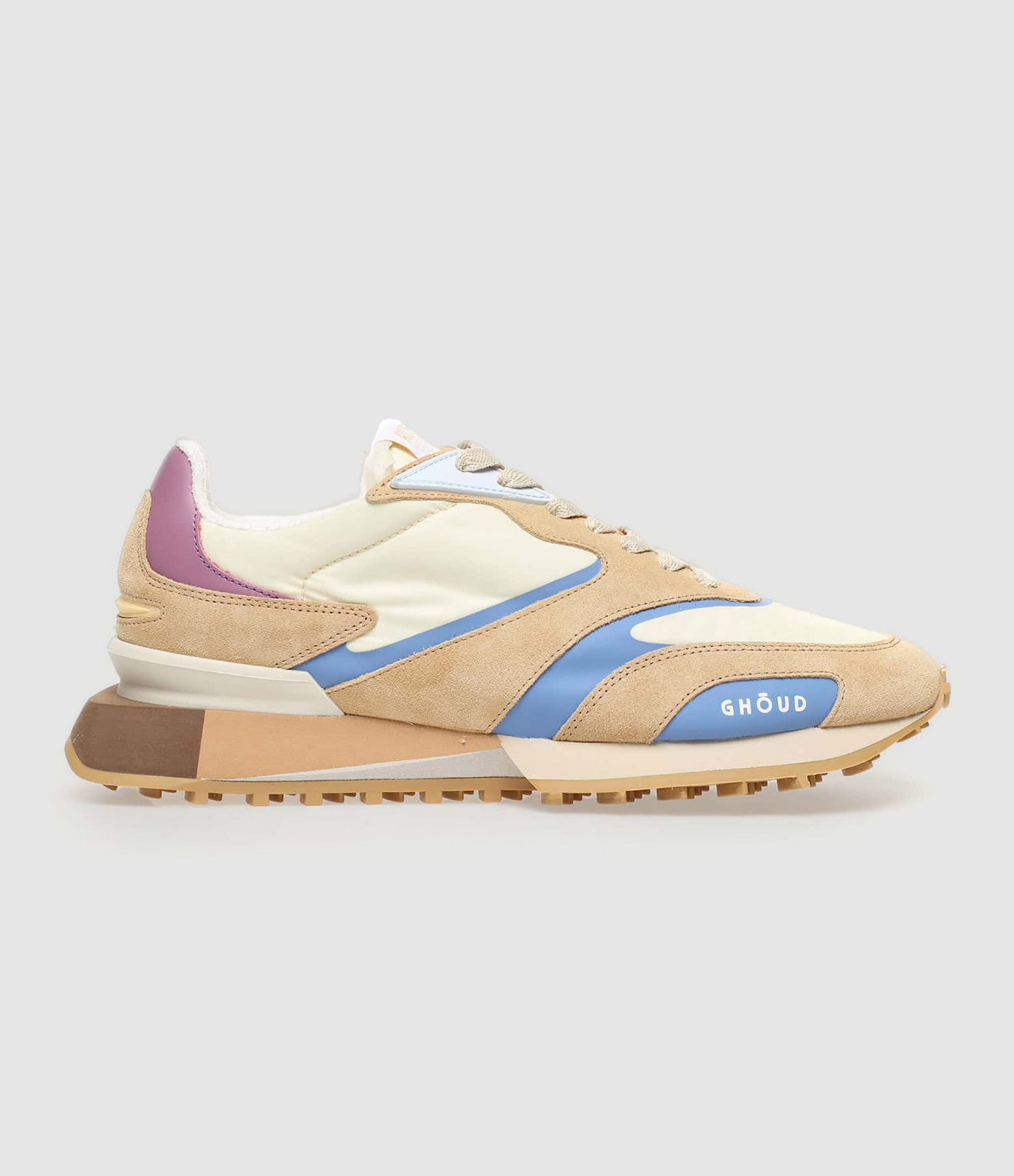 Baskets Rush Groove 2.0 Cuir Suédé Crème, Capsule Flash