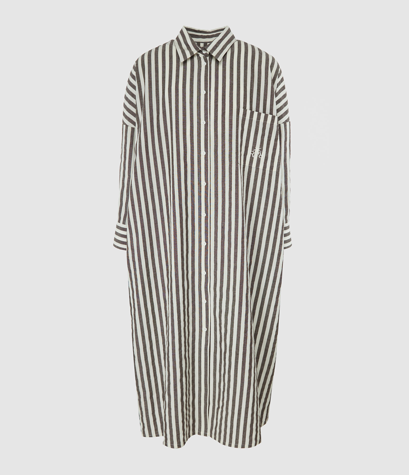 Robe Longue Vance Cream Black Stripe