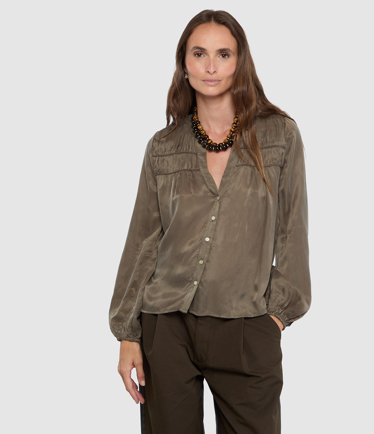 Blouse Cadence Washed Olive