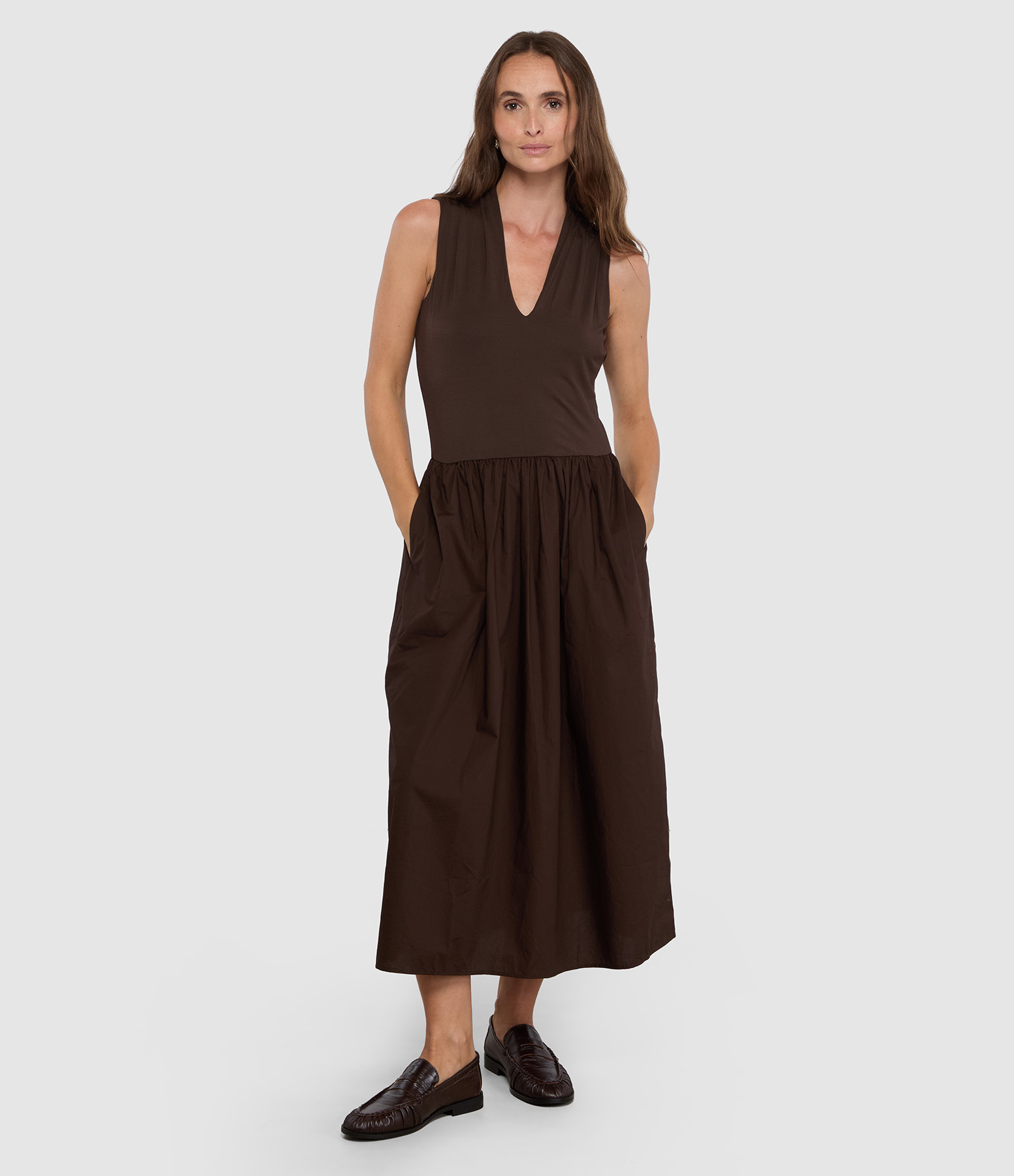 Robe Mi-Longue Winnie Espresso