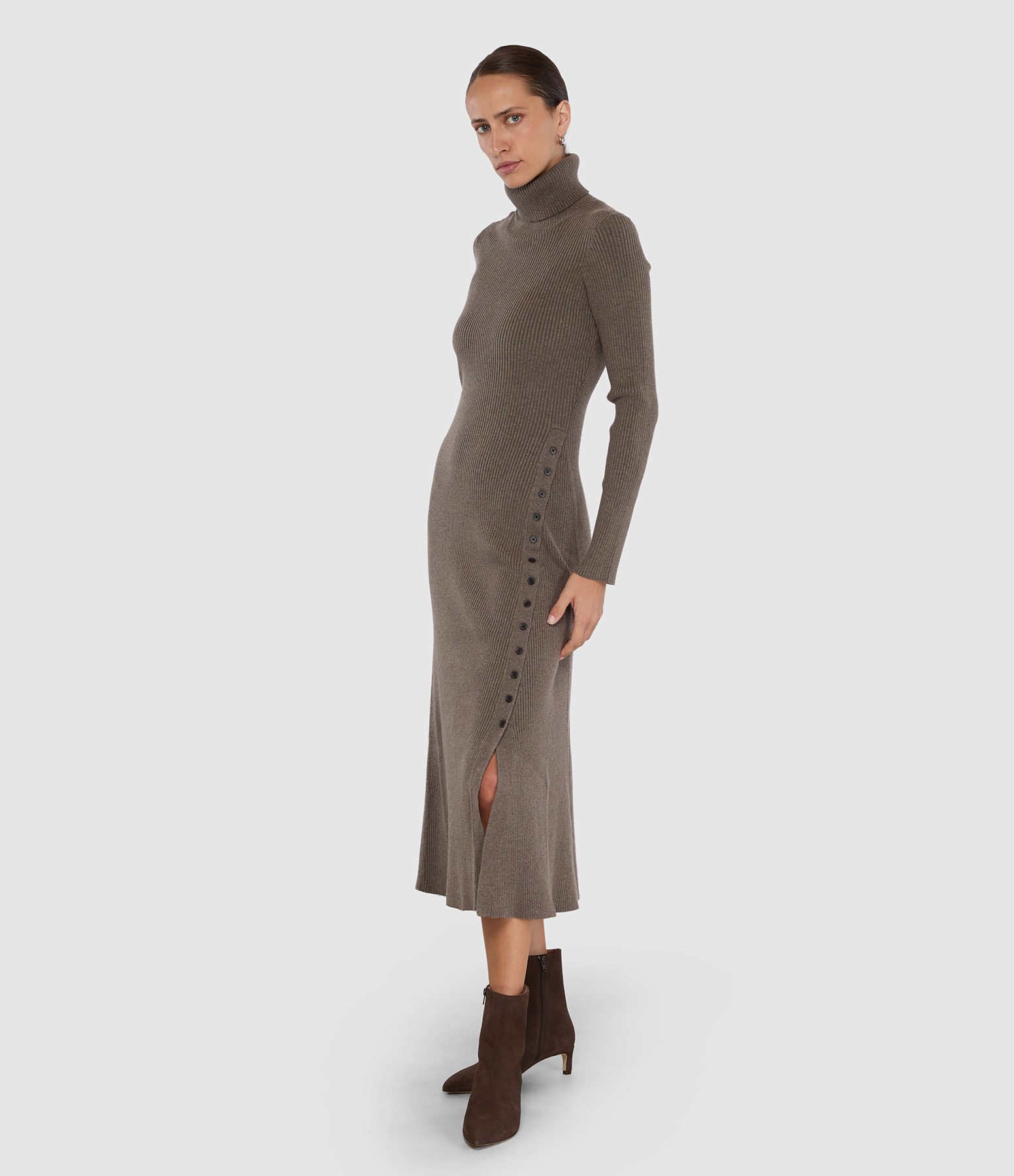 Robe Longue Kat Hazelnut