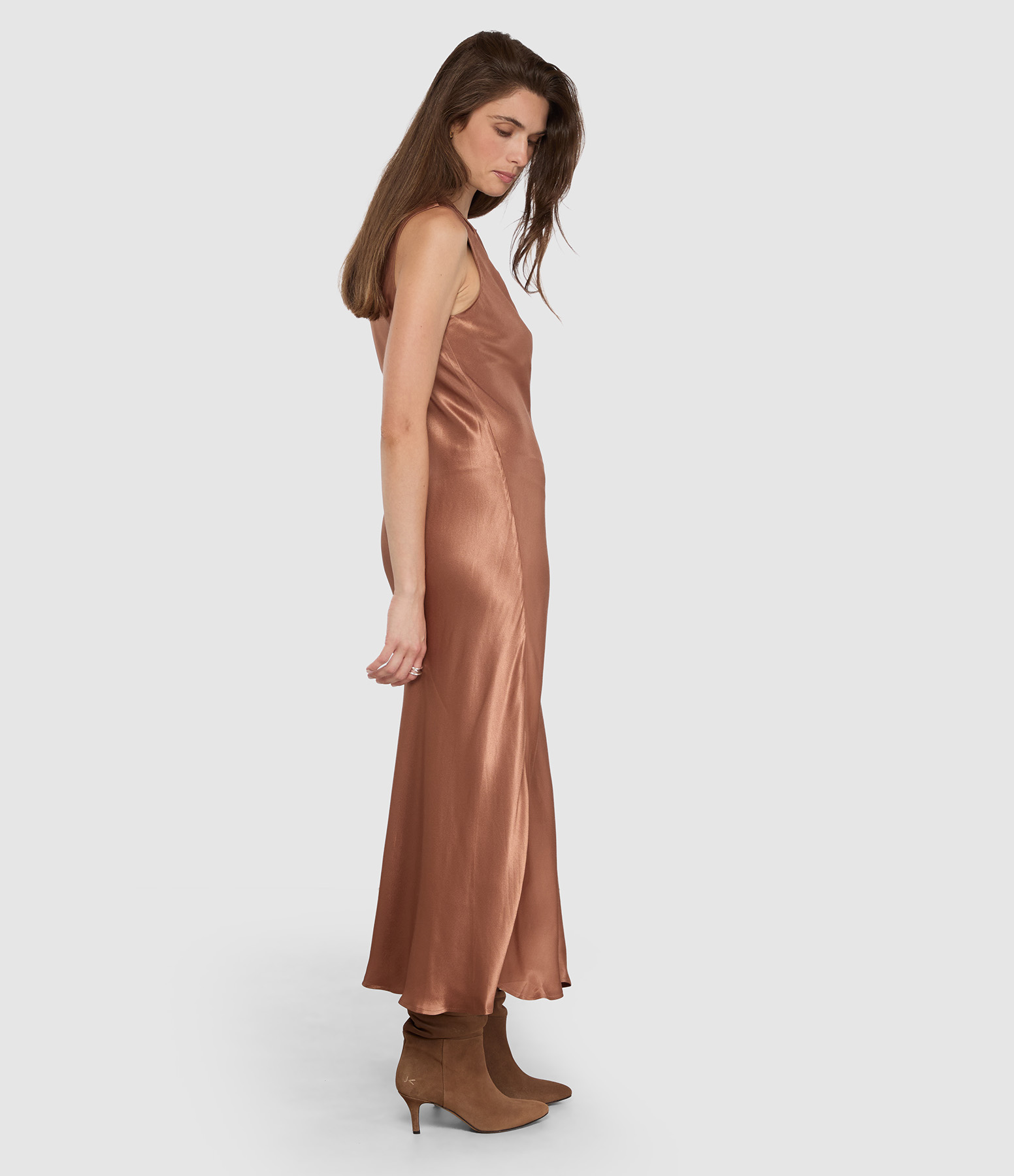 Robe Mi-Longue Mira Cinnamon