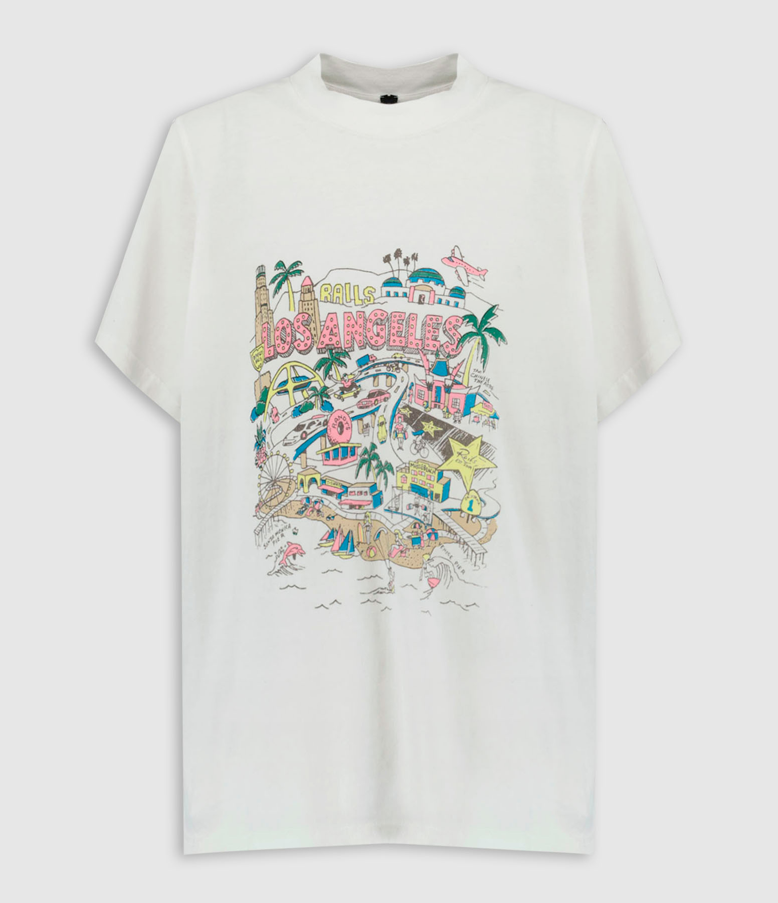 Tee-Shirt Boyfriend Tee Rails Los Angeles Map Whit