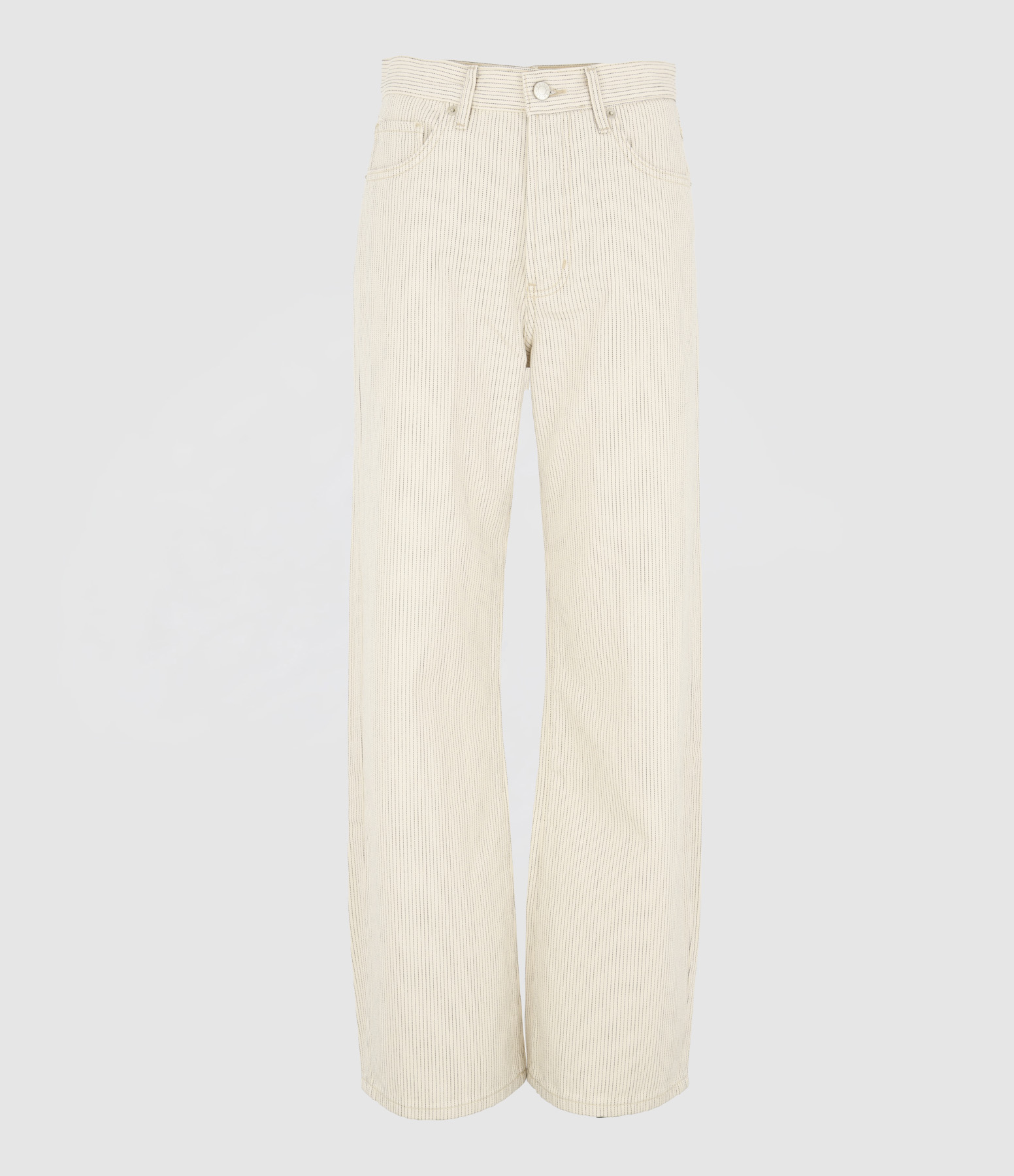 Denim Belmont Ecru Railroad Stripe