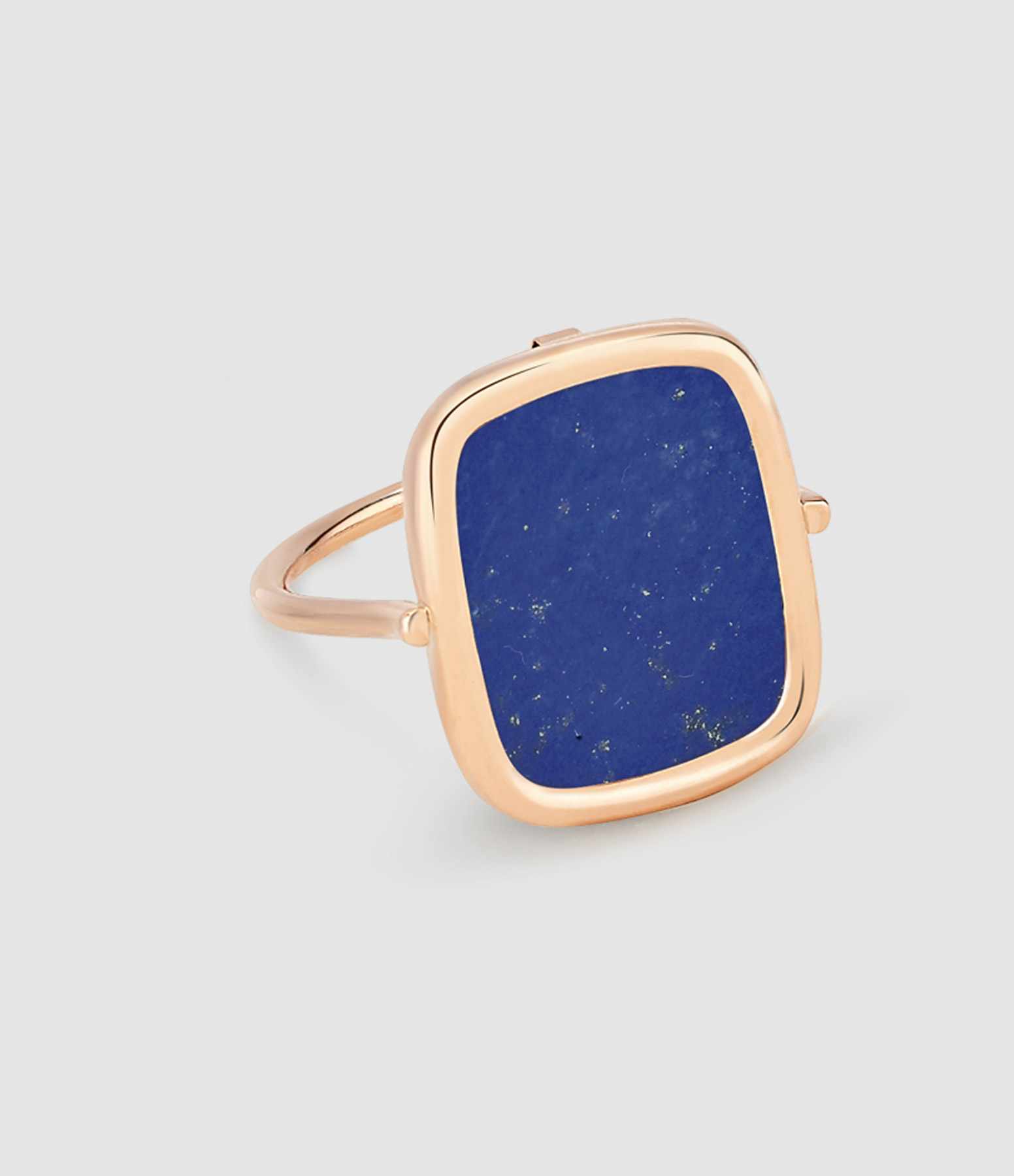 Bague Antique Lapis Or Rose