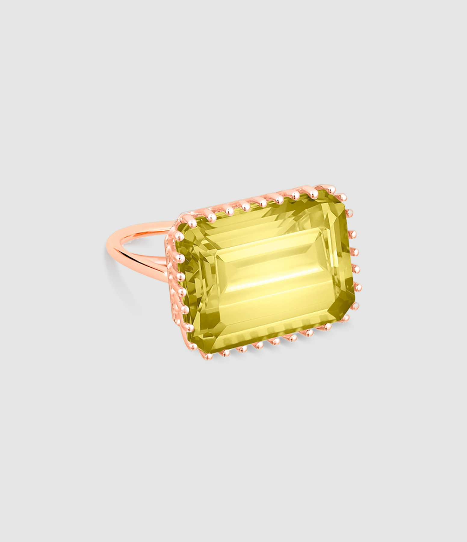 Bague Jumbo Cocktail Quartz Citron