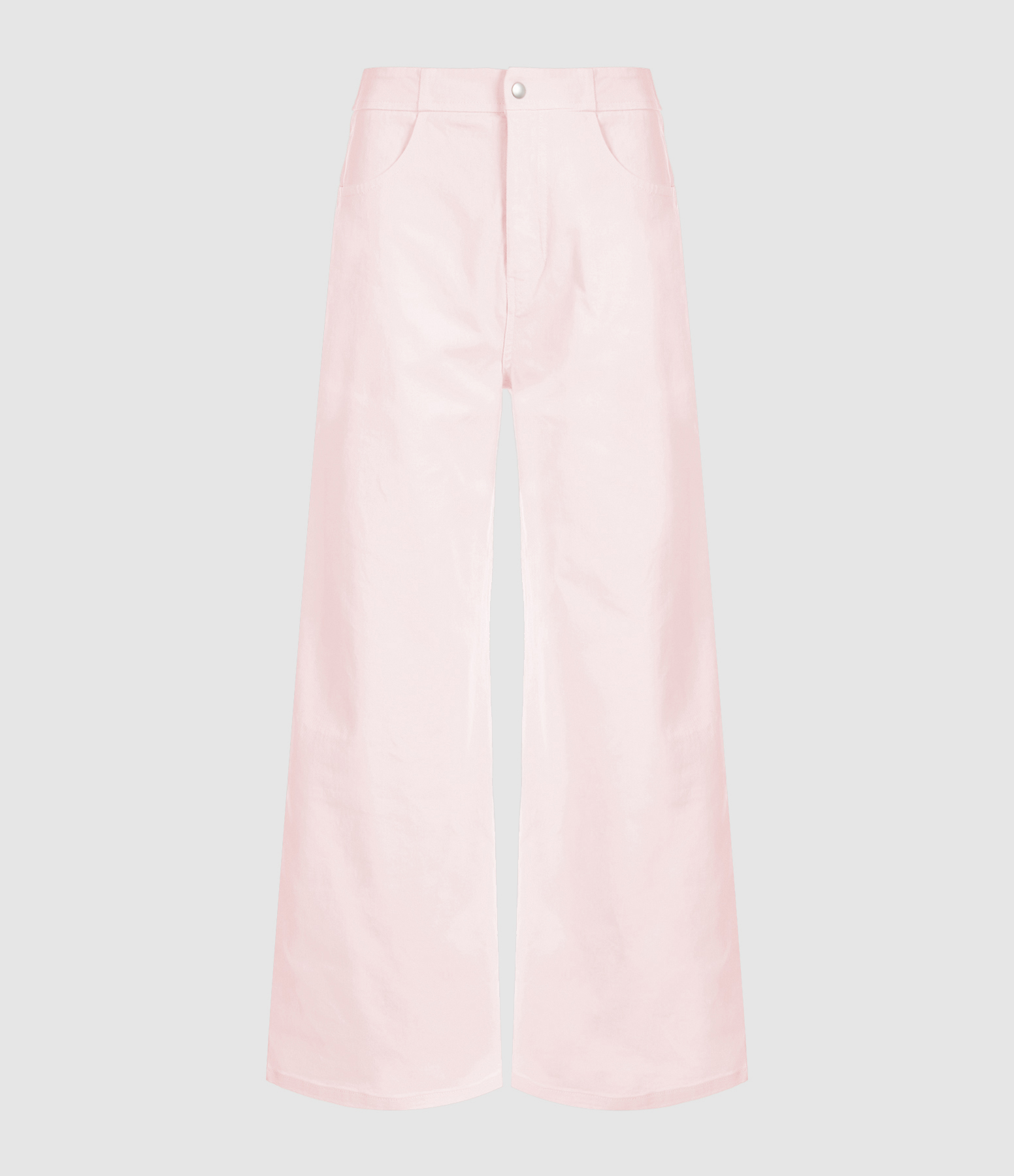 Pantalon Large Coton Rose Pâle