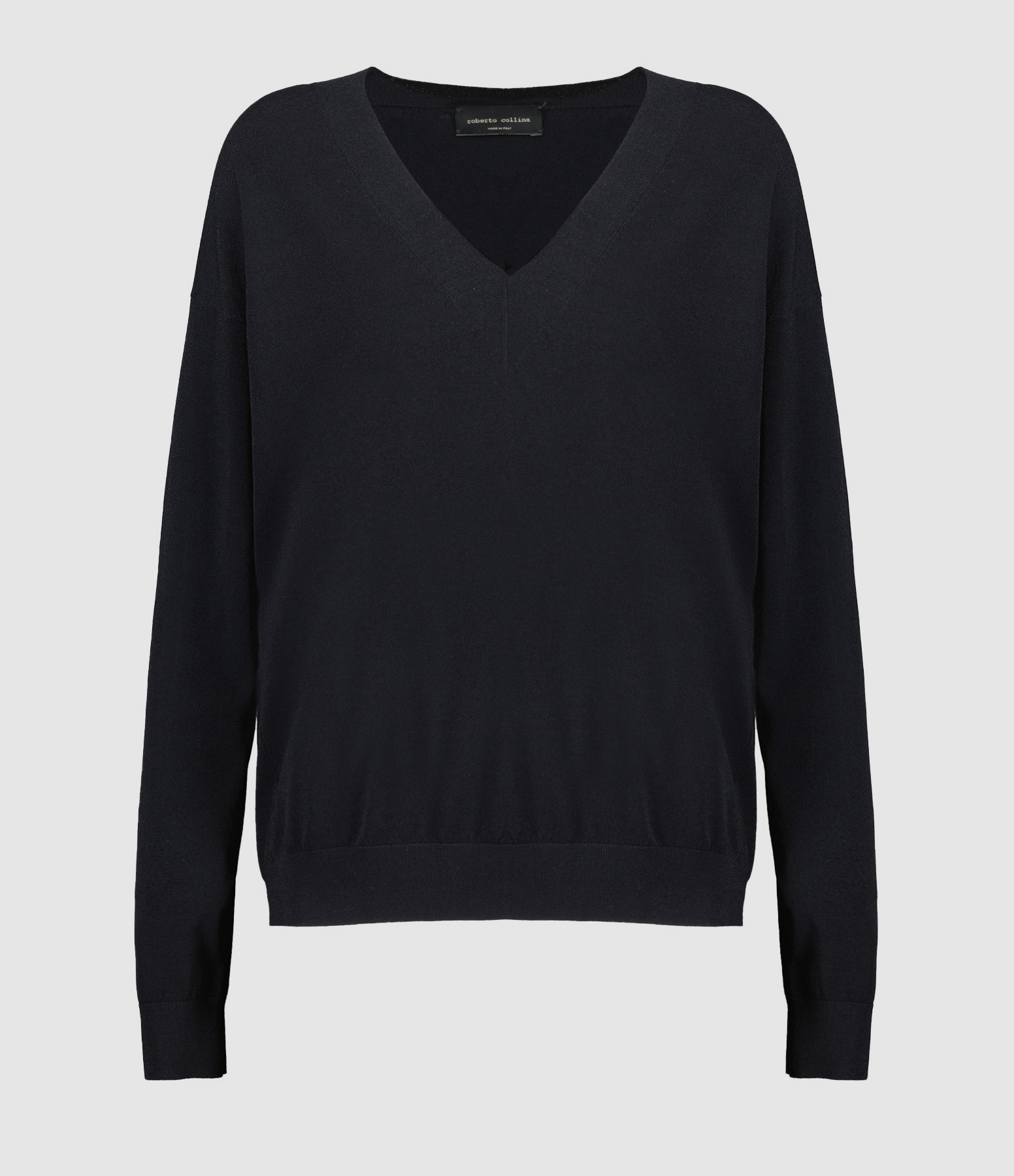 Veste Courte En Laine Roberto Collina - Taille M Noire - Occasion Très Bon état