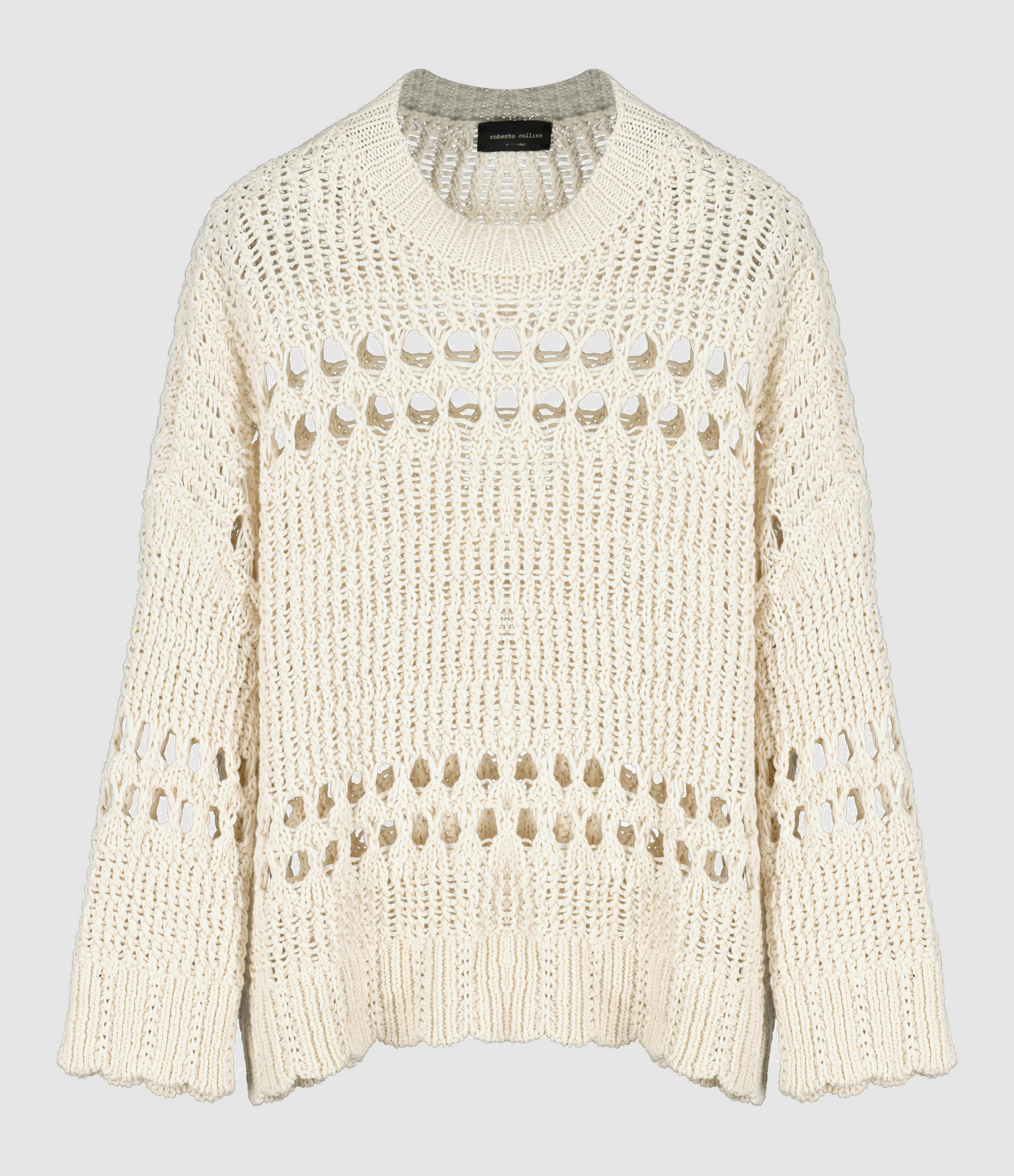 Pull Crochet Coton Bio Écru