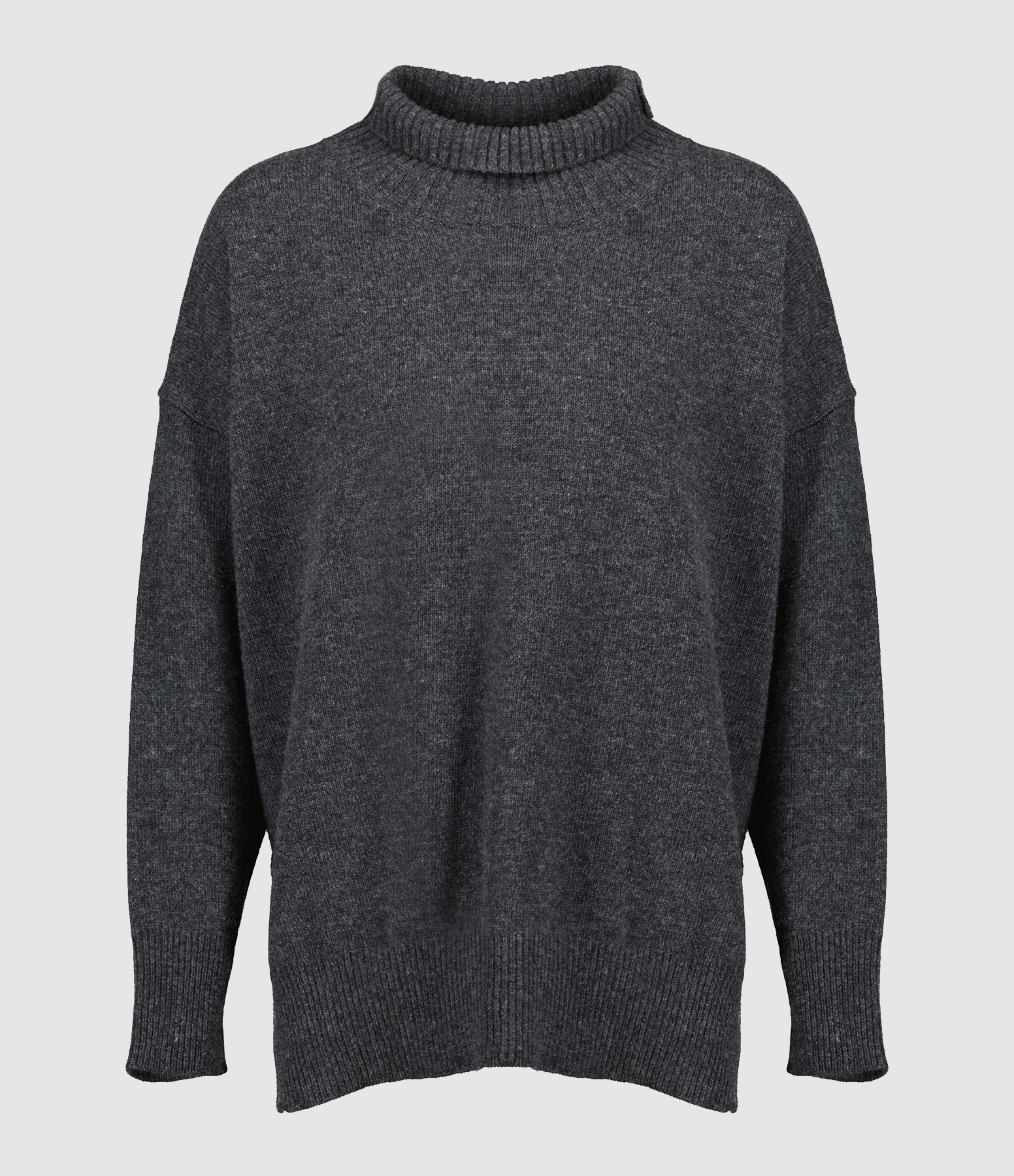 Pull Col Roulé Anthracite