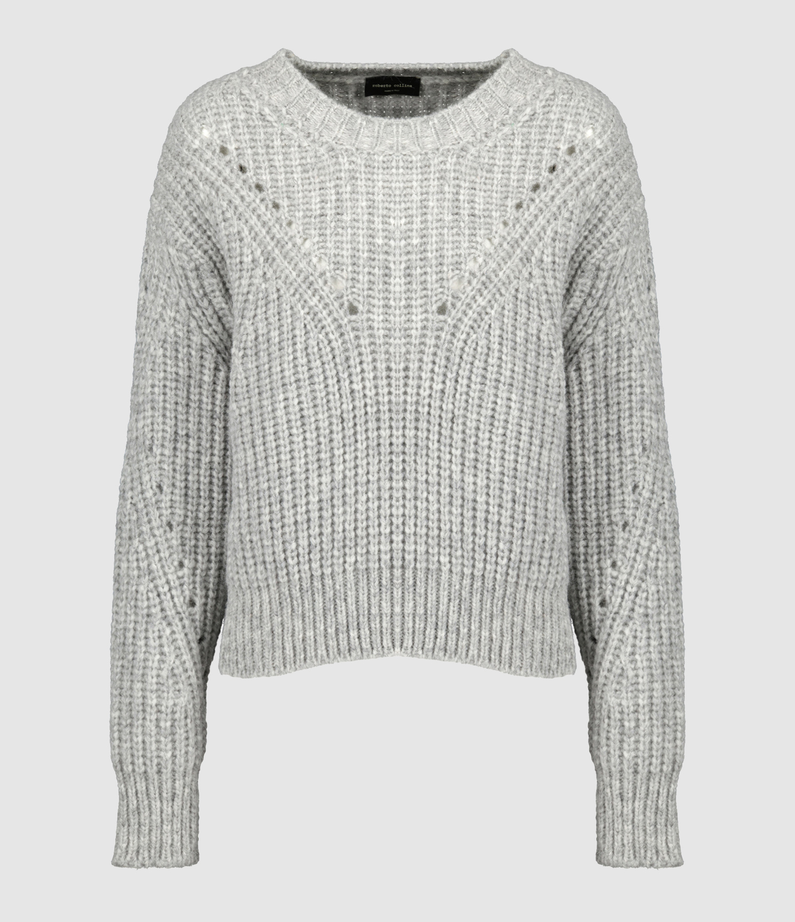 Pull Col Rond Gris