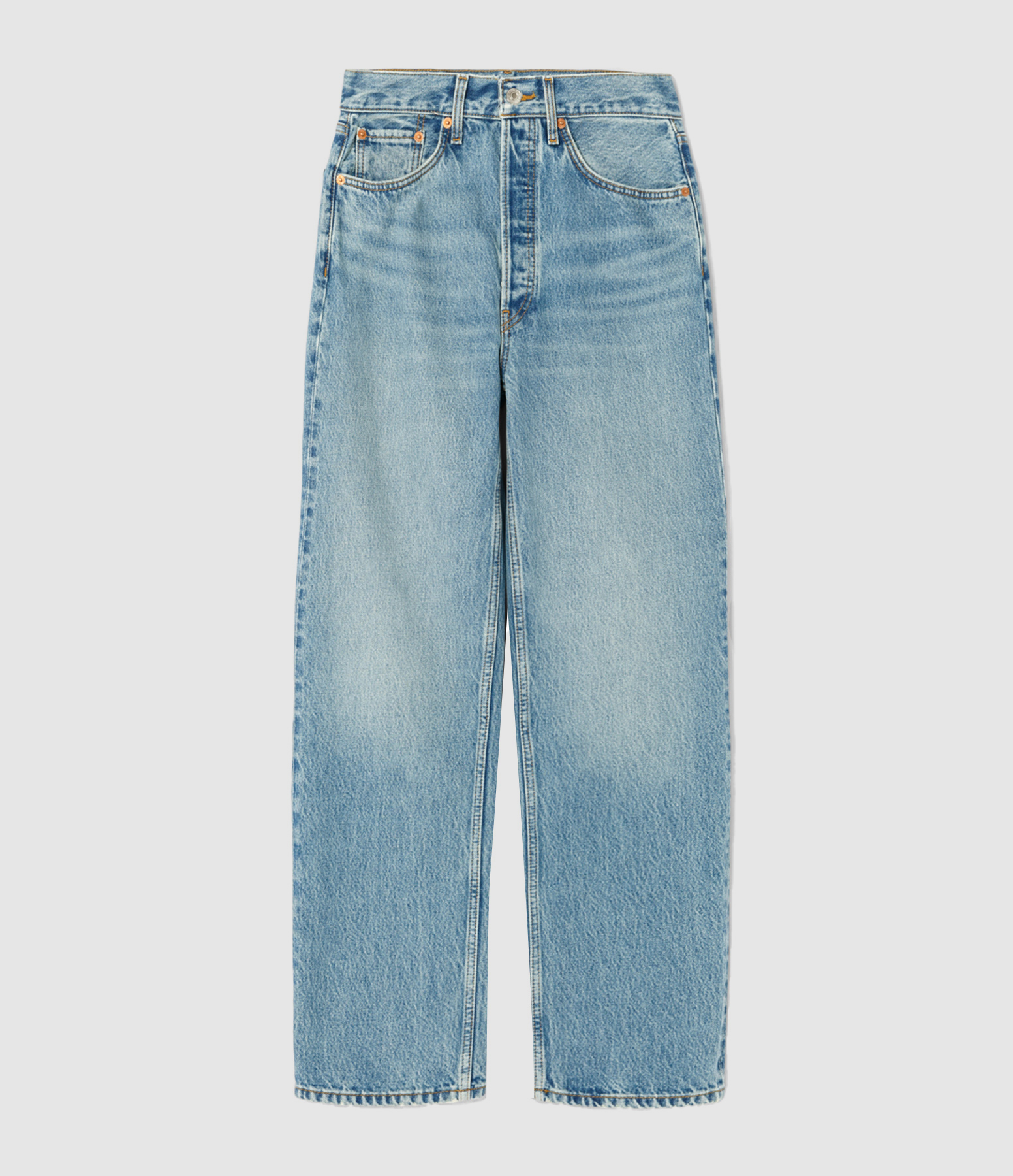 Jean 90s Crop Low Slung Denim Bleu
