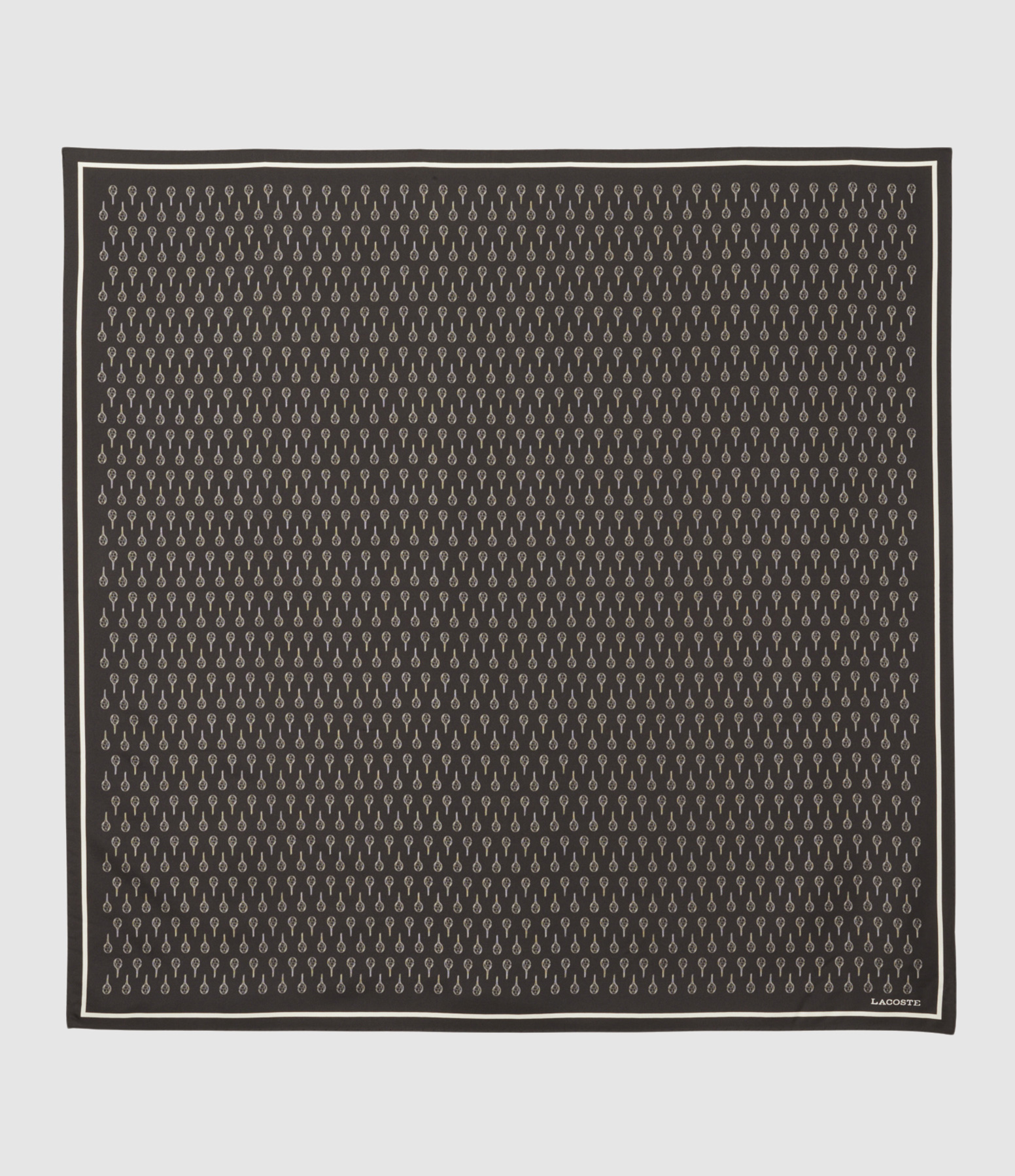 Foulard Soie Imprimée Marron, Collection Défilé PE25