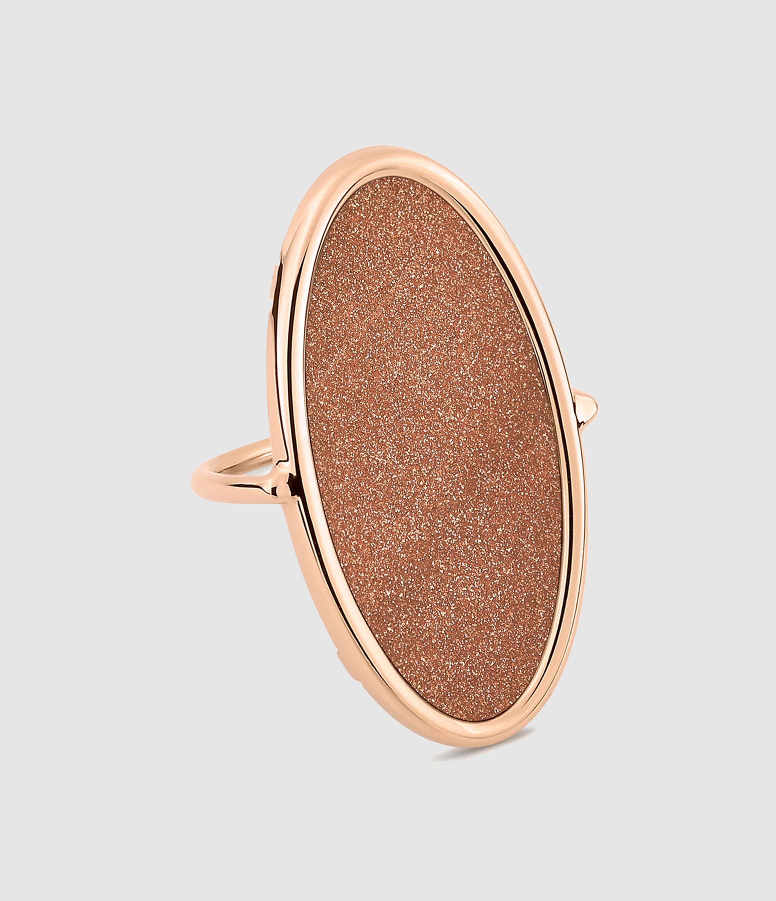 Bague Ellipse Gold Sandstone Or Rose