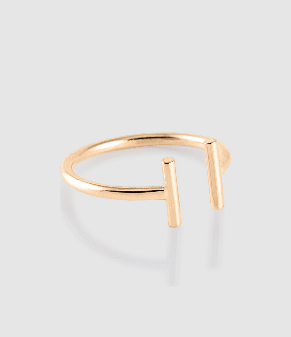 Bague Ouverte Or Rose