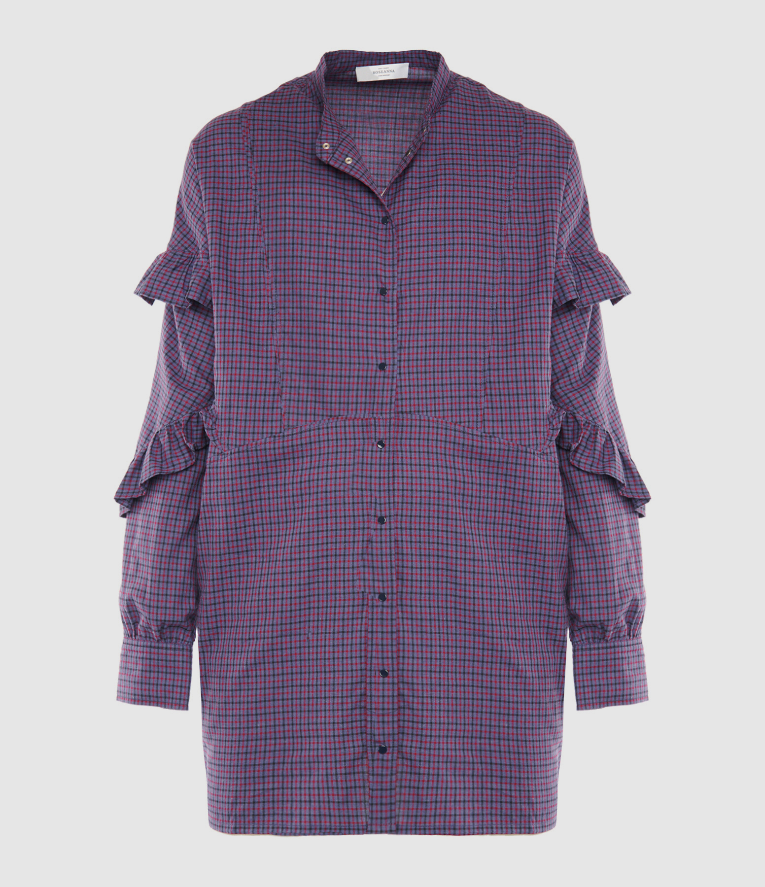 Robe Isaac Tell Coton Carreau Violet