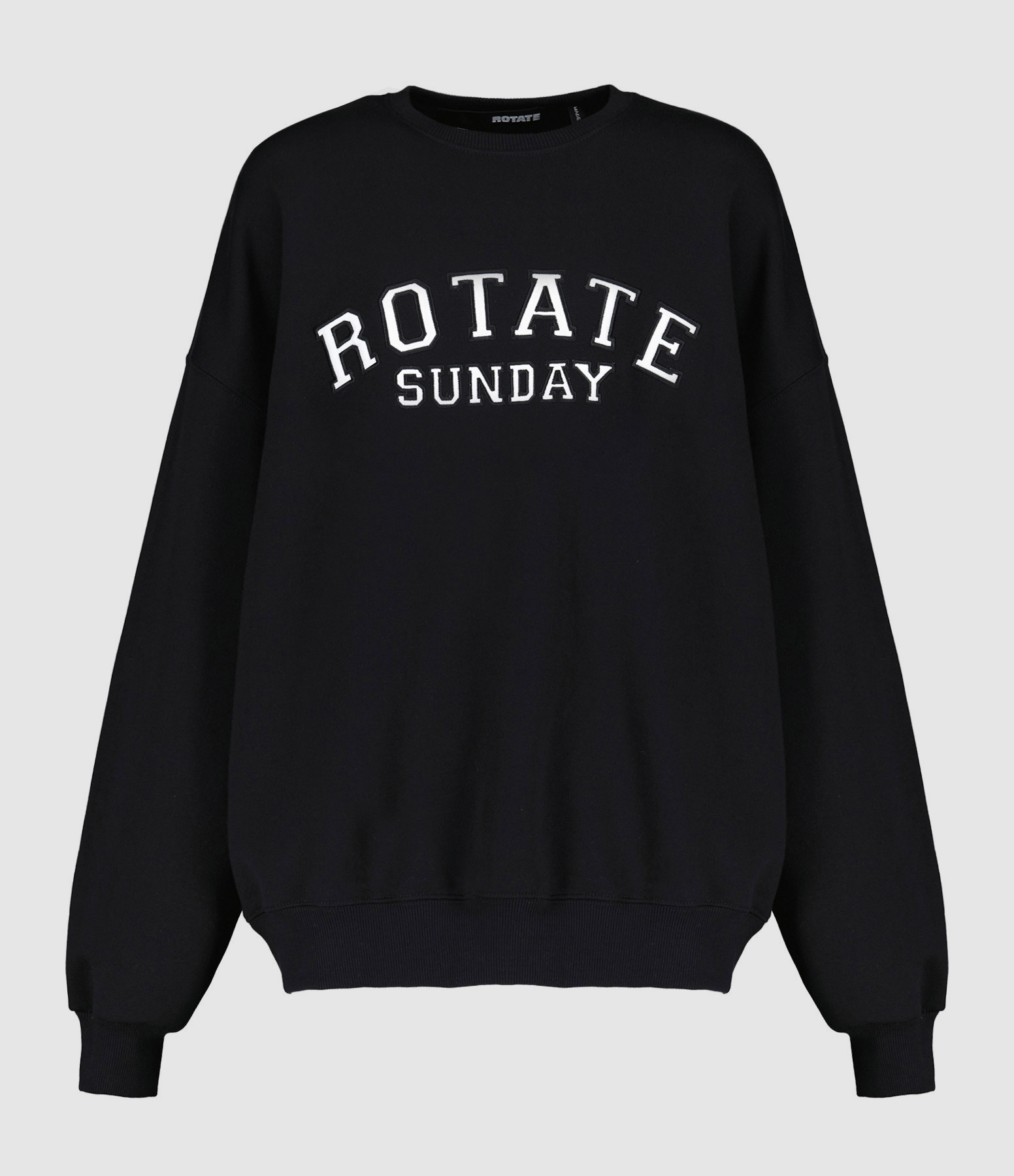 Sweatshirt Classic Logo Coton Noir, Capsule Sunday