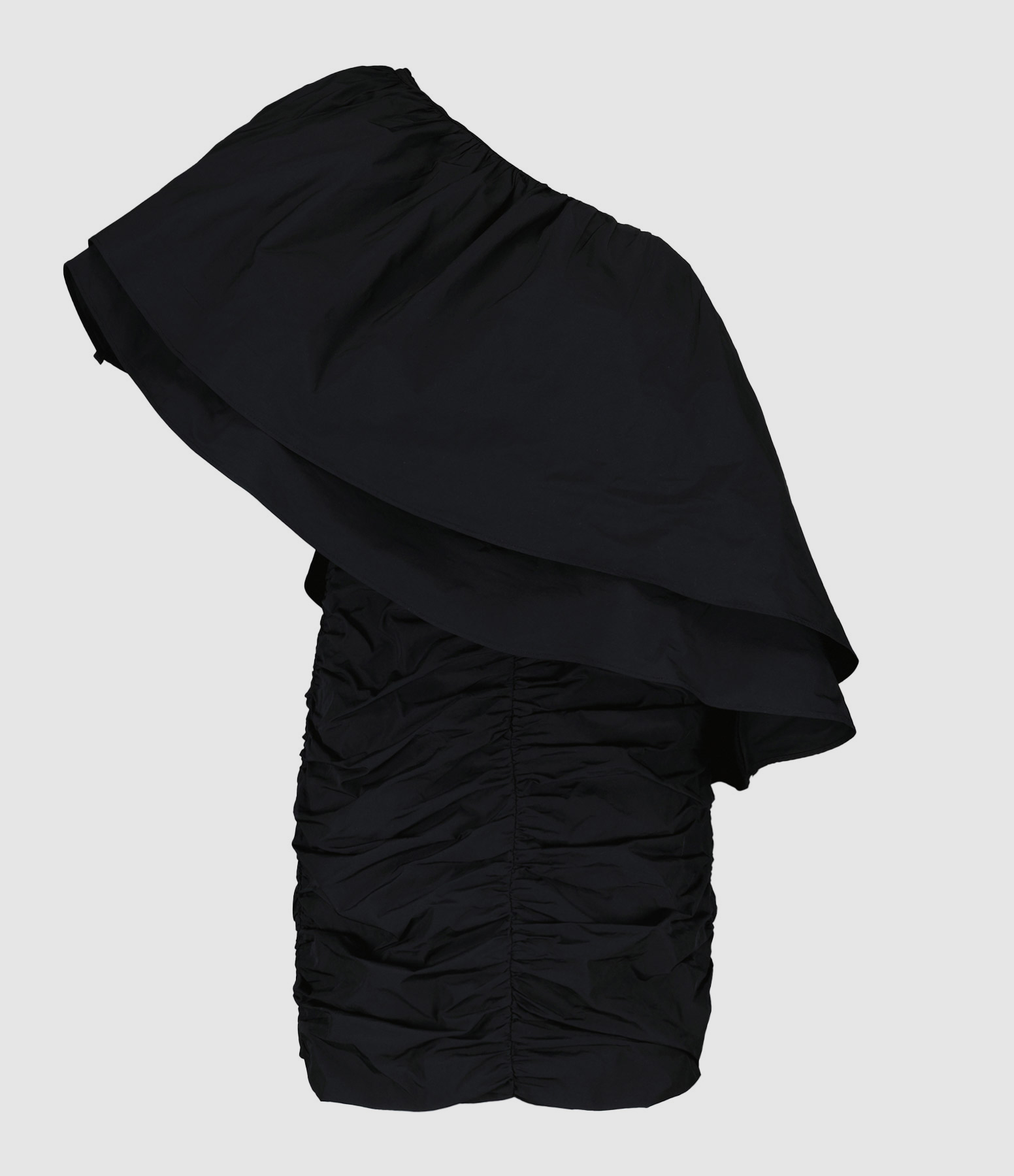 Robe Asymétrique Plissée Noir