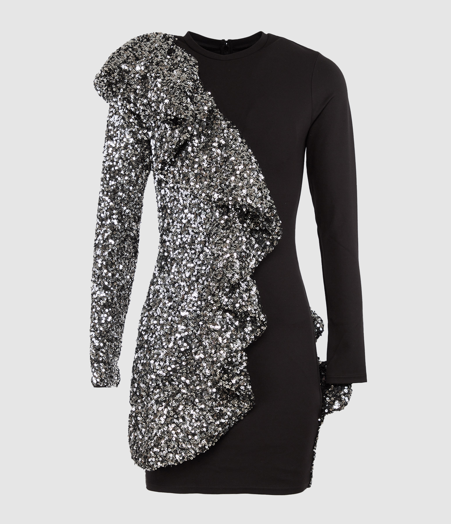 Robe Courte Fayola Sequins Noir