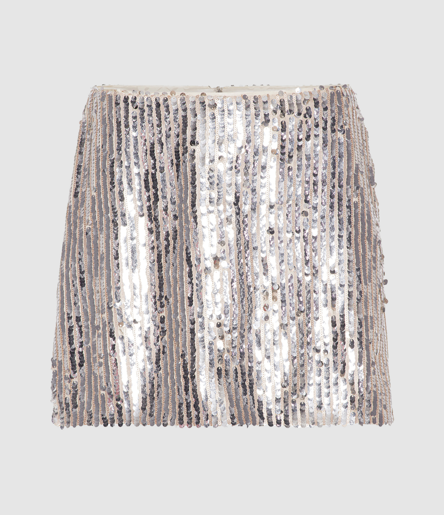 Jupe Mini Oliria Sequin Argenté
