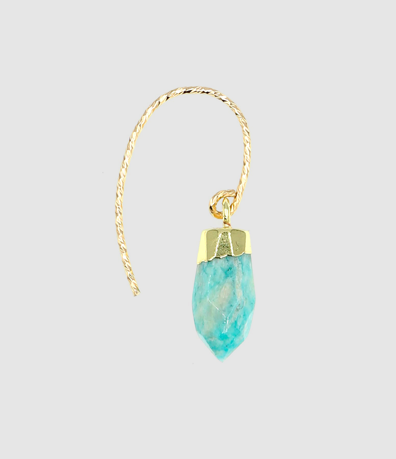 Boucle d'oreille Rocher Roucas Amazonite (vendue à l'unité)