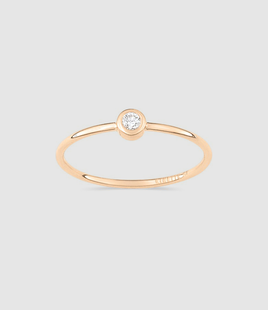 Bague Lonely  Or Rose Diamants